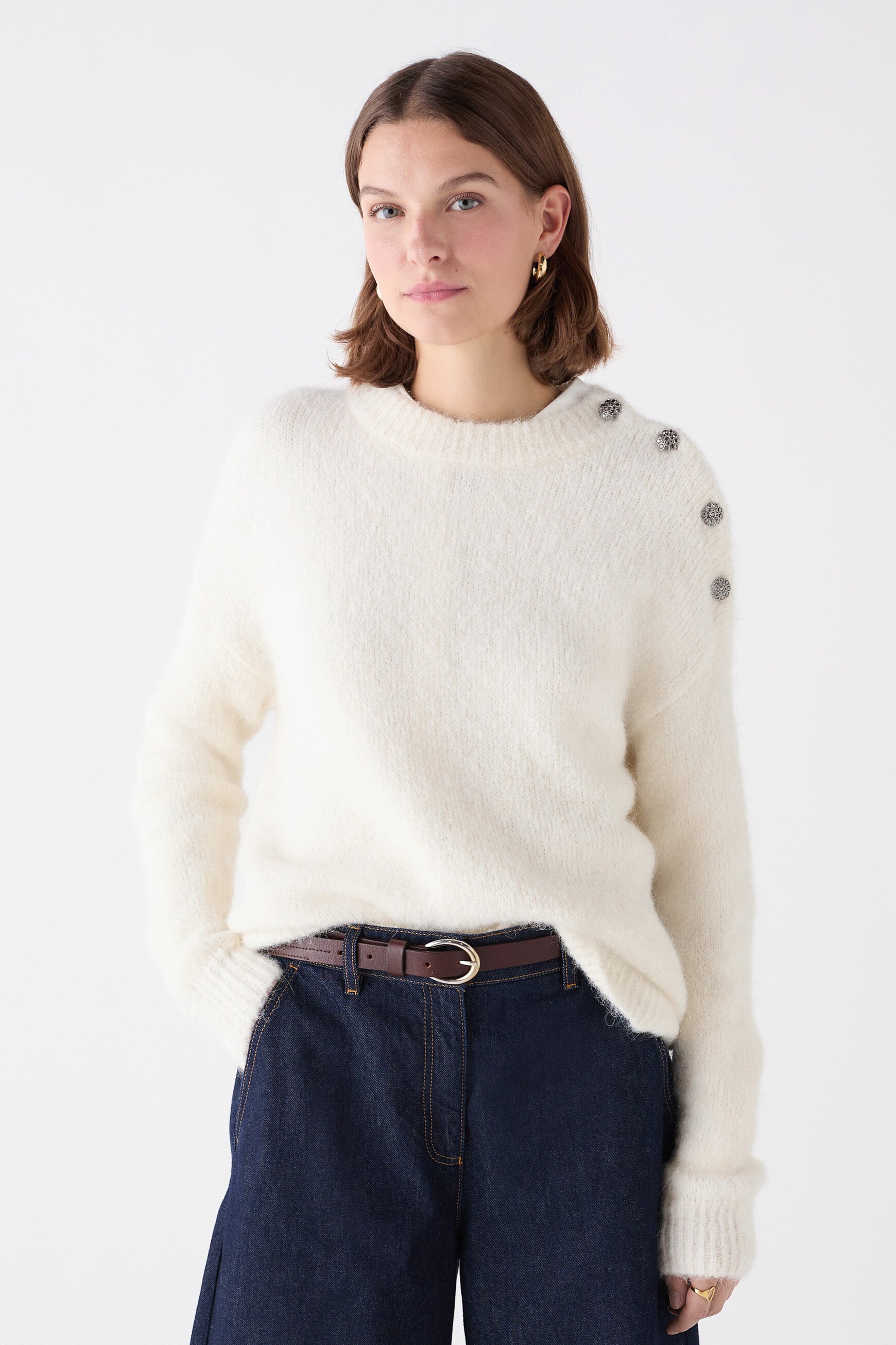 Pull Mgrace2 ecru femme
