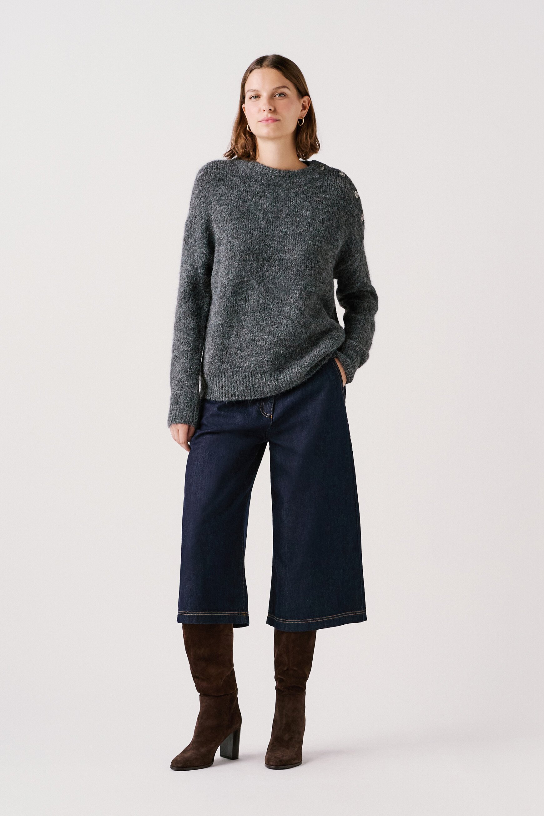 Mgrace2 sweater dark grey woman