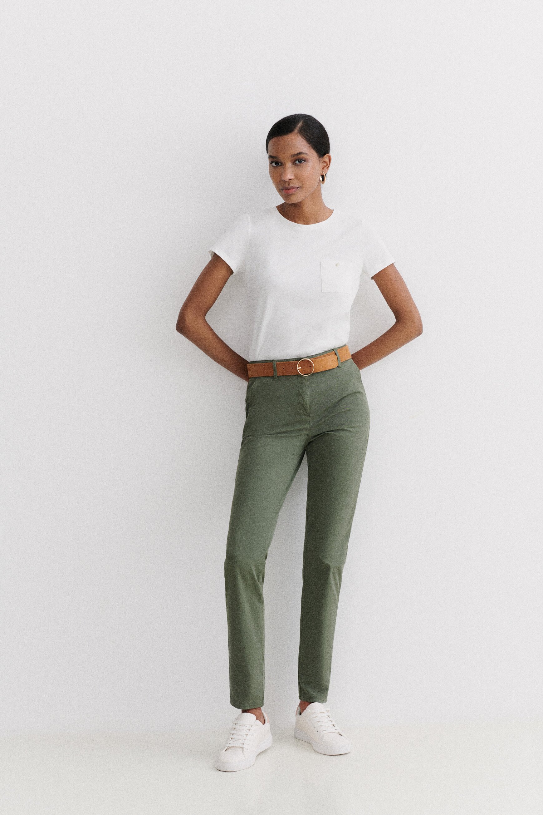 pantalon adelmo vert kaki femme pantalon adelmo vert kaki femme