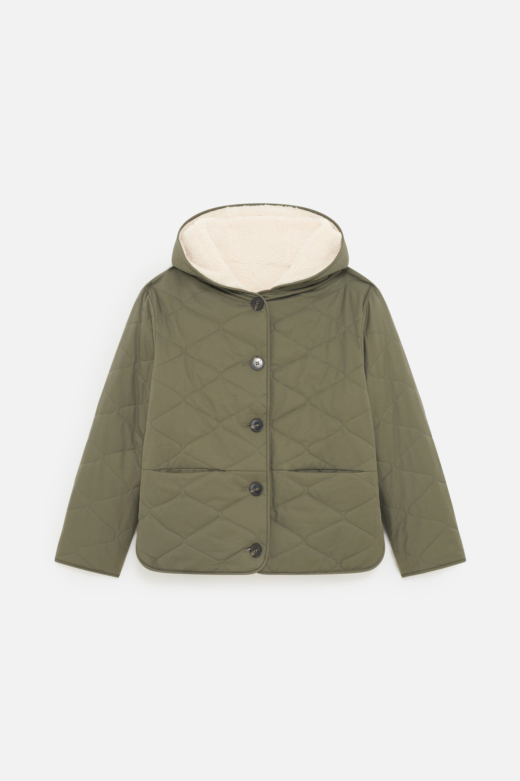Golgien padded jacket khaki green woman