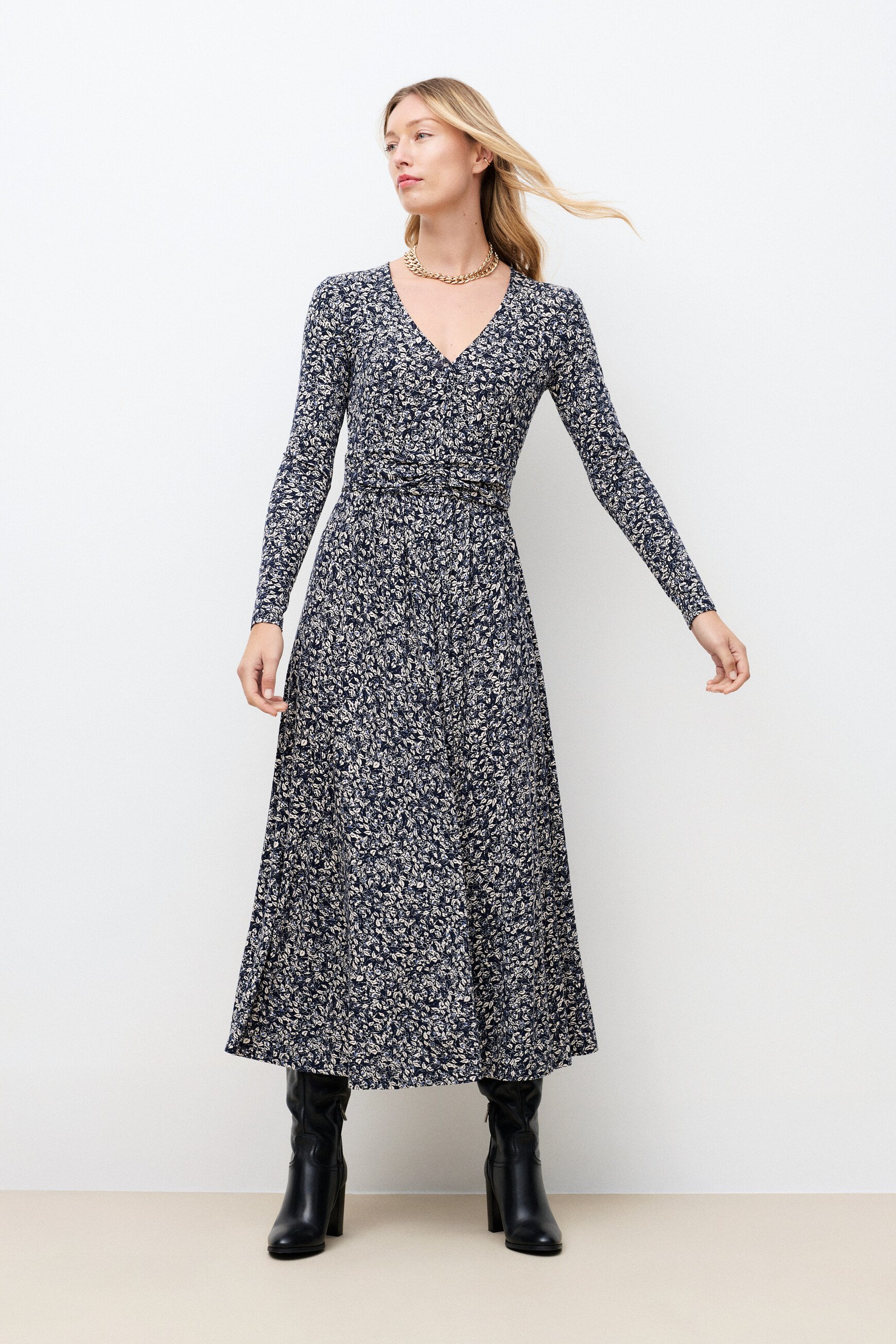 Robe Rshany bleu marine femme