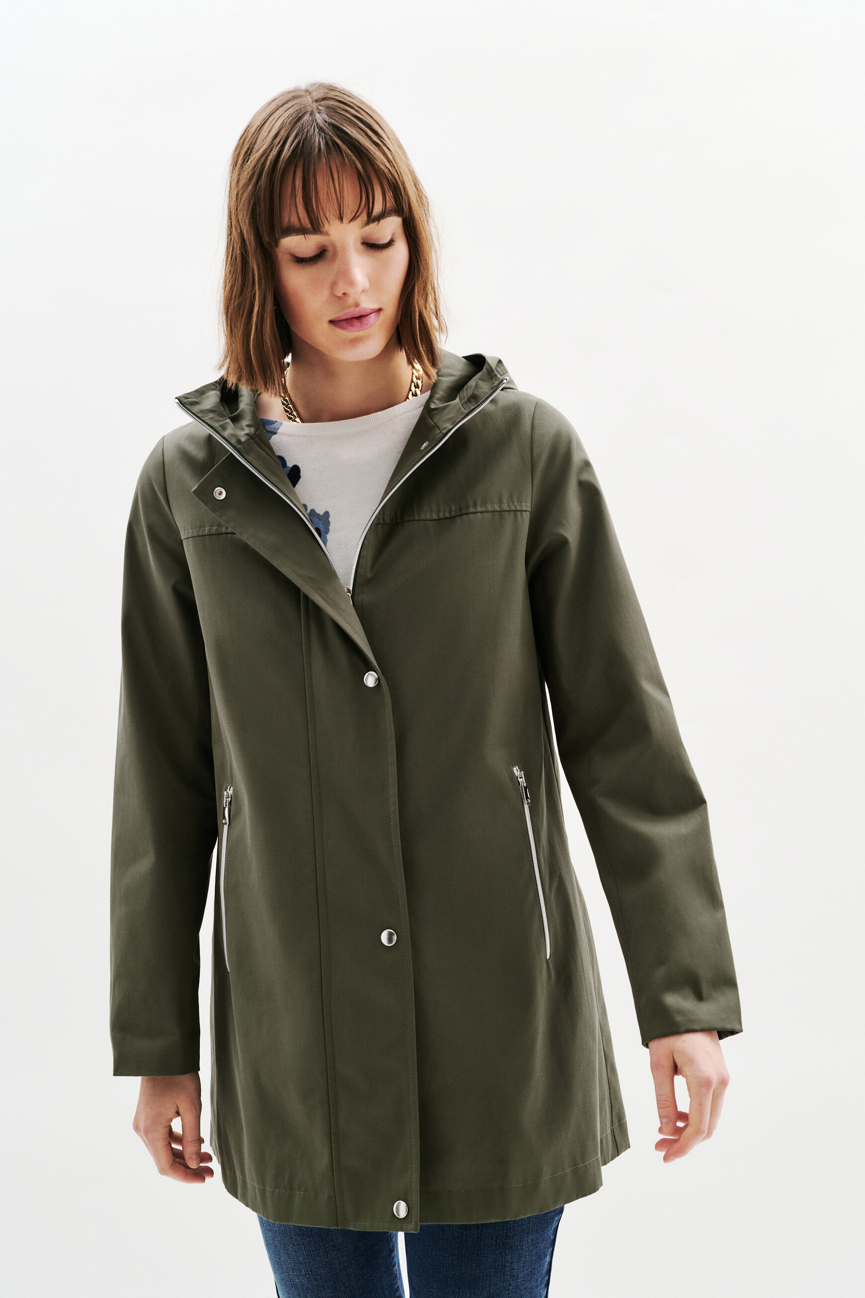 Gvenard Coat khaki green woman