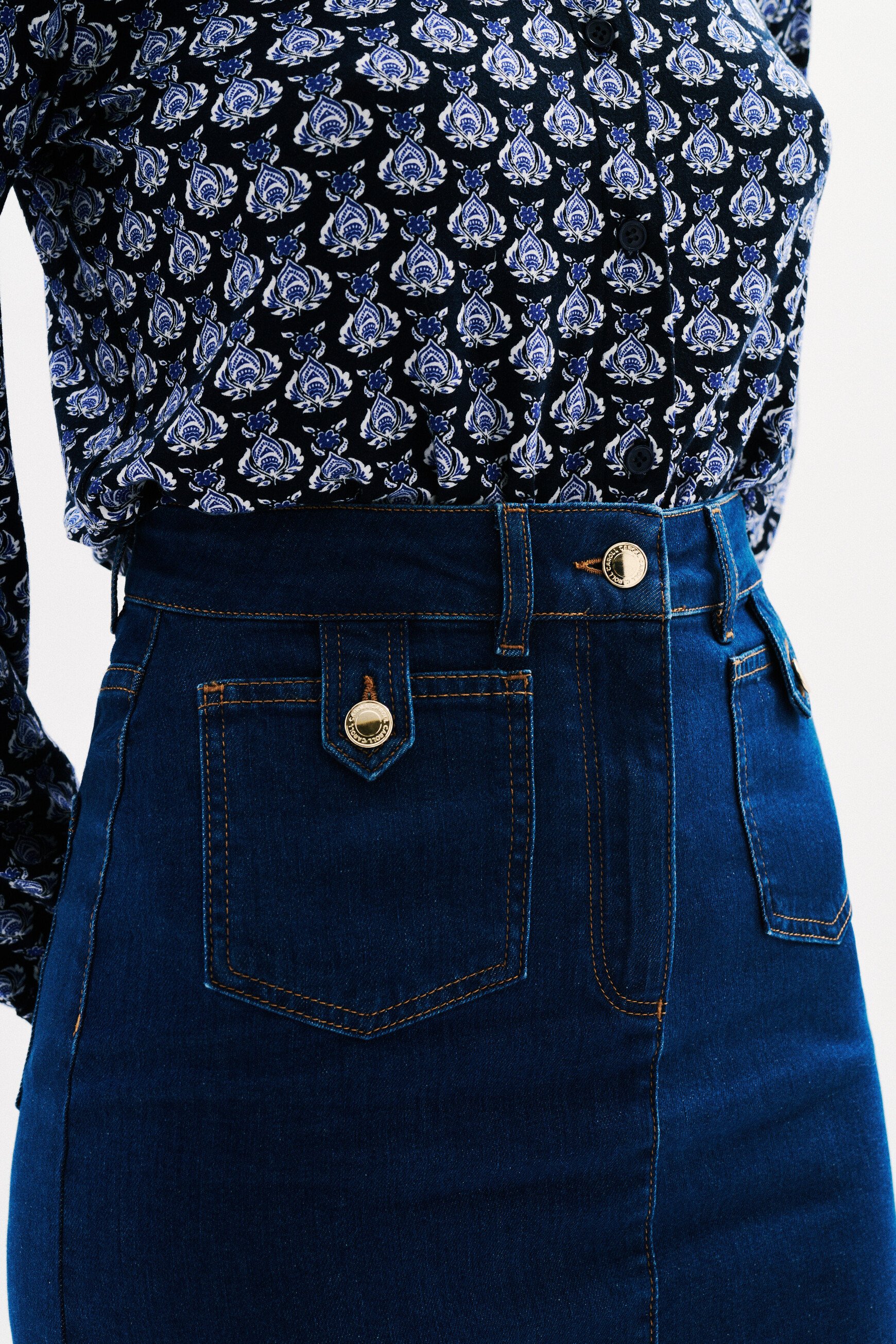 jupe jietro denim double stone femme Jupe Jietro denim double stone femme