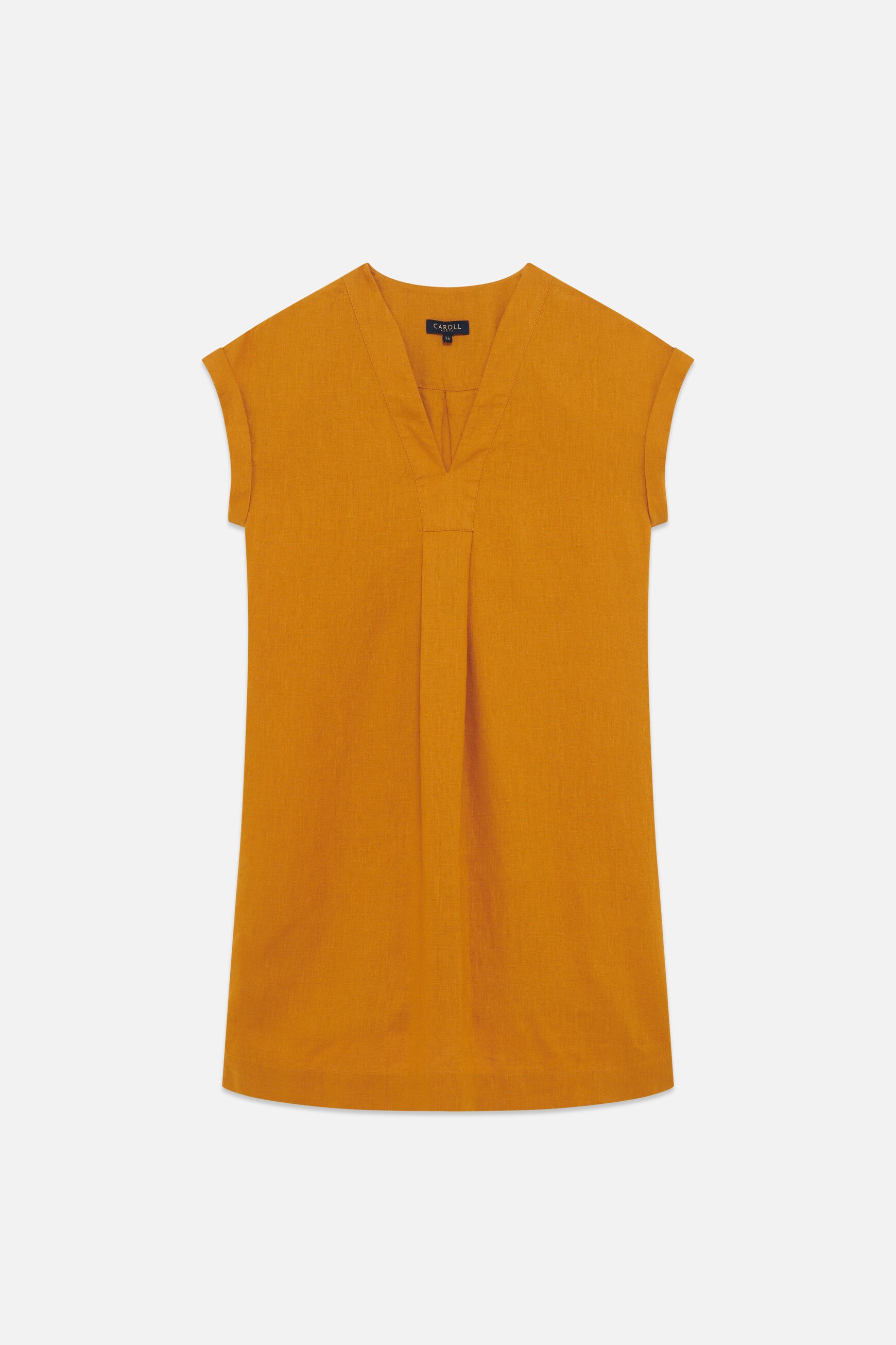 vestido mirabelle 100 linho castanho claro mulher vestido mirabelle 100% linho castanho claro mulher