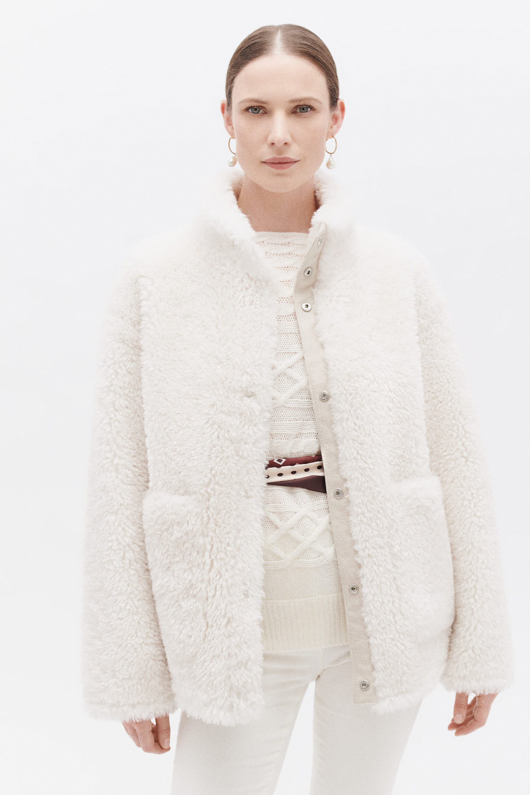 Manteau goupil ecru femme