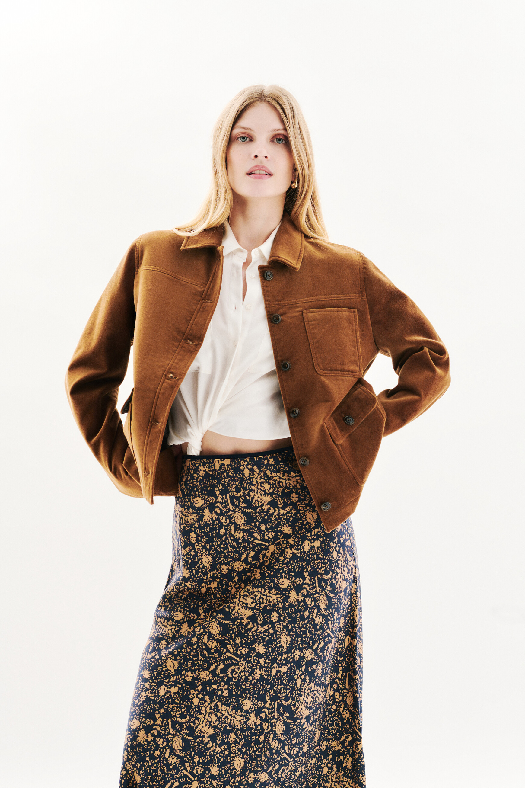 Veste Vminatavelours taupe femme
