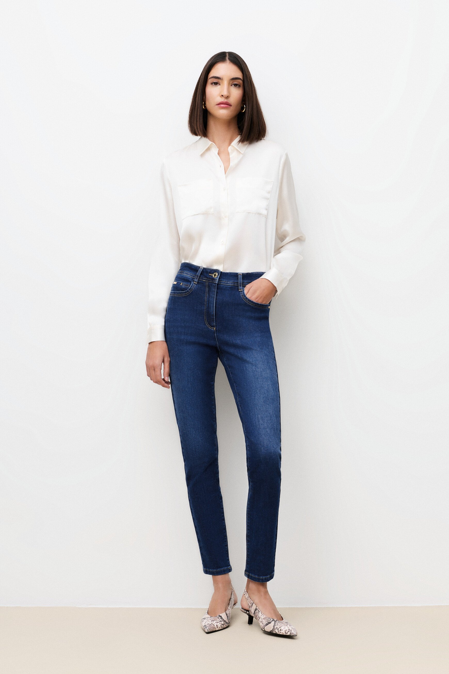 Ptonydenim2 trousers stone denim woman
