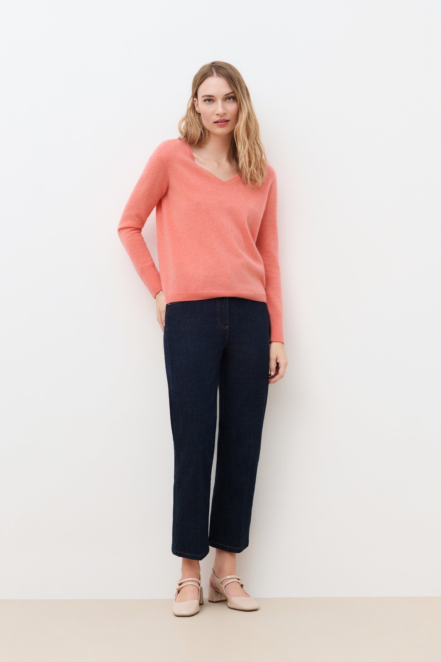 Mvickie sweater 100% cashmere dusty pink woman