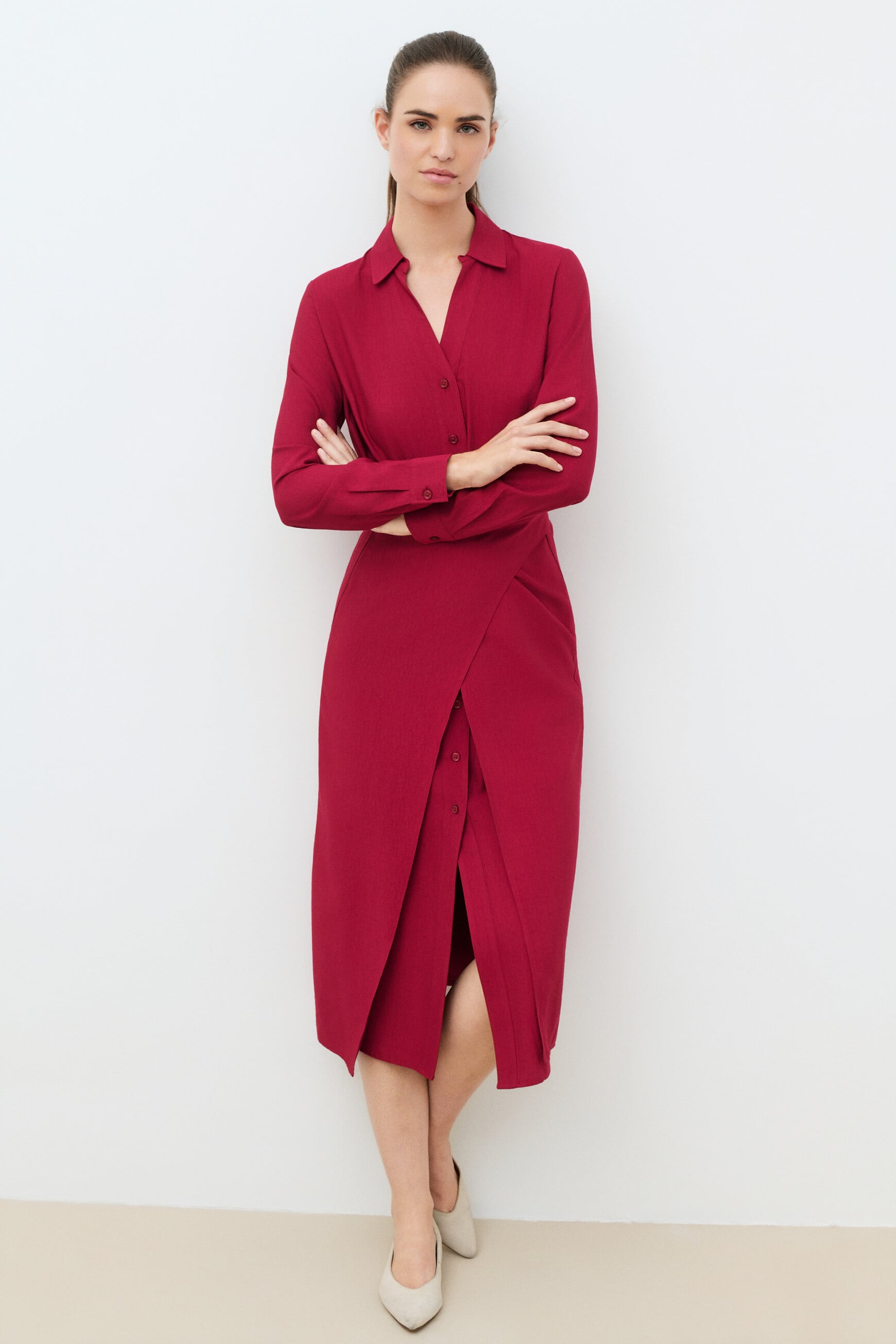 Rosana dress burgundy woman
