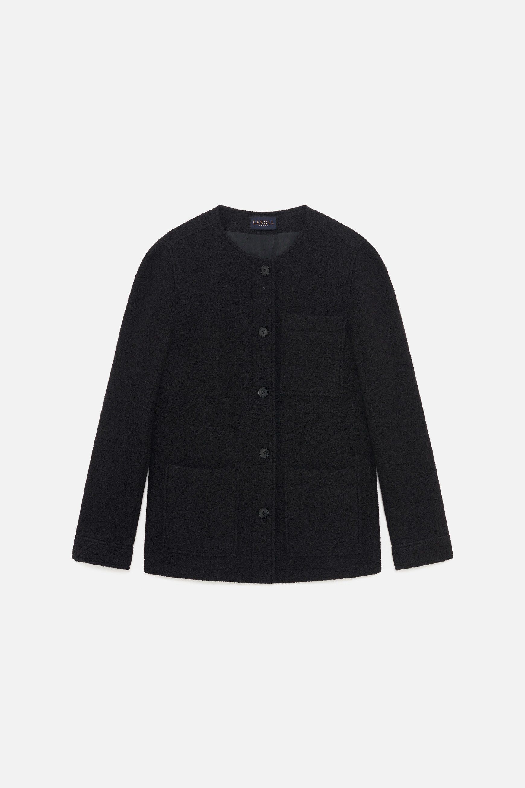 Jacke Vaillance aus 100 % Wolle schwarz damen