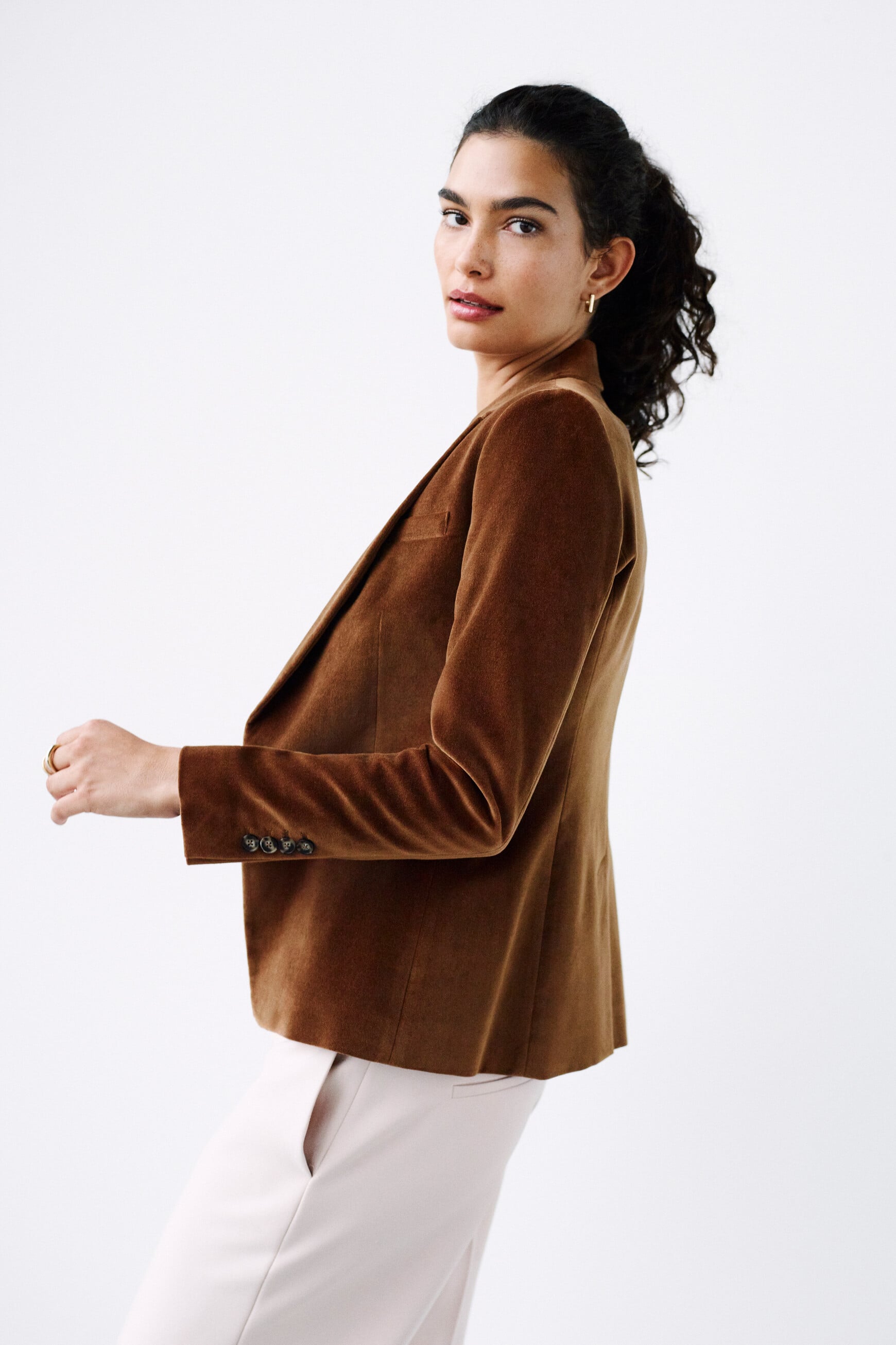 Aurora blazer taupe woman