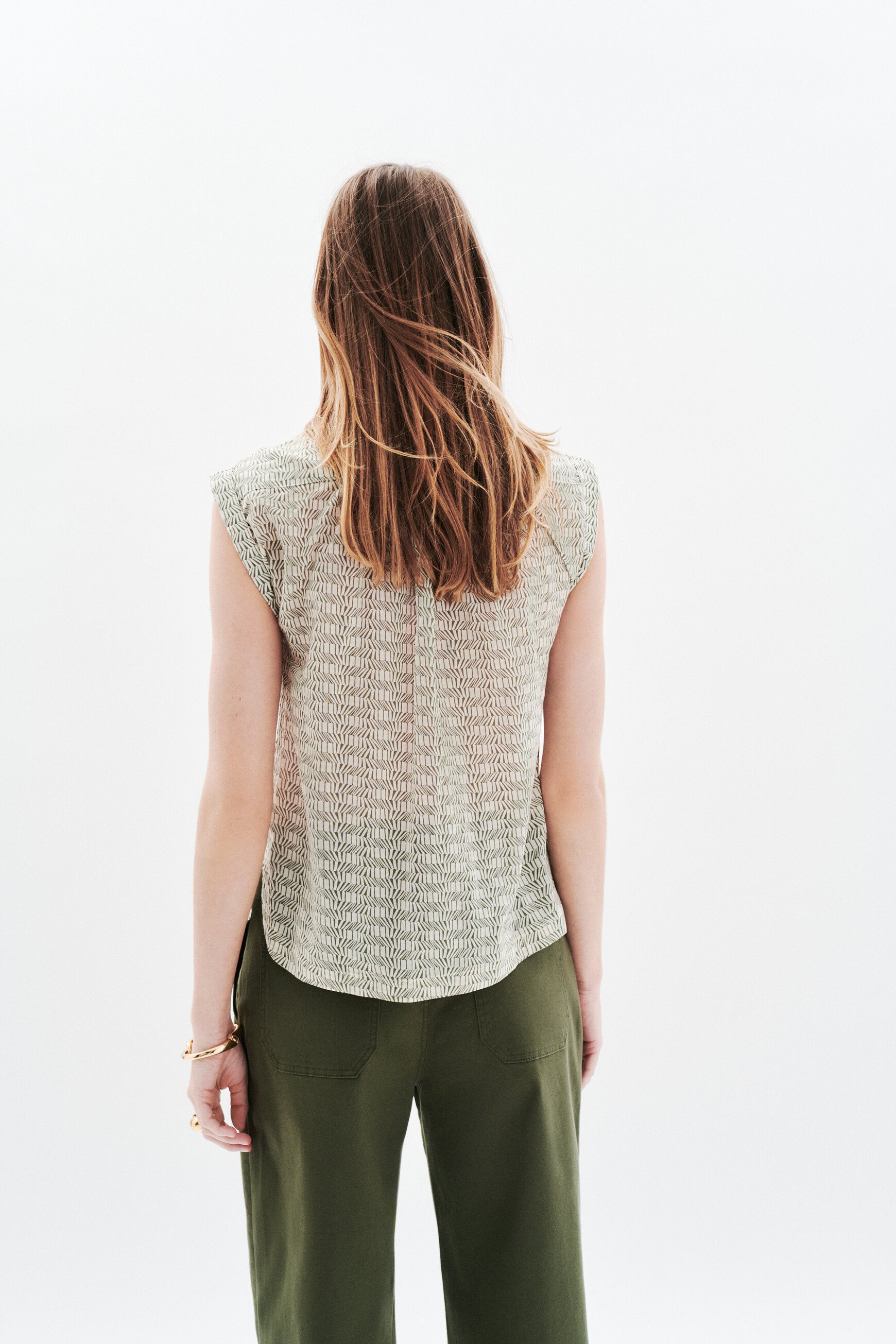 Chemise Celora vert kaki femme