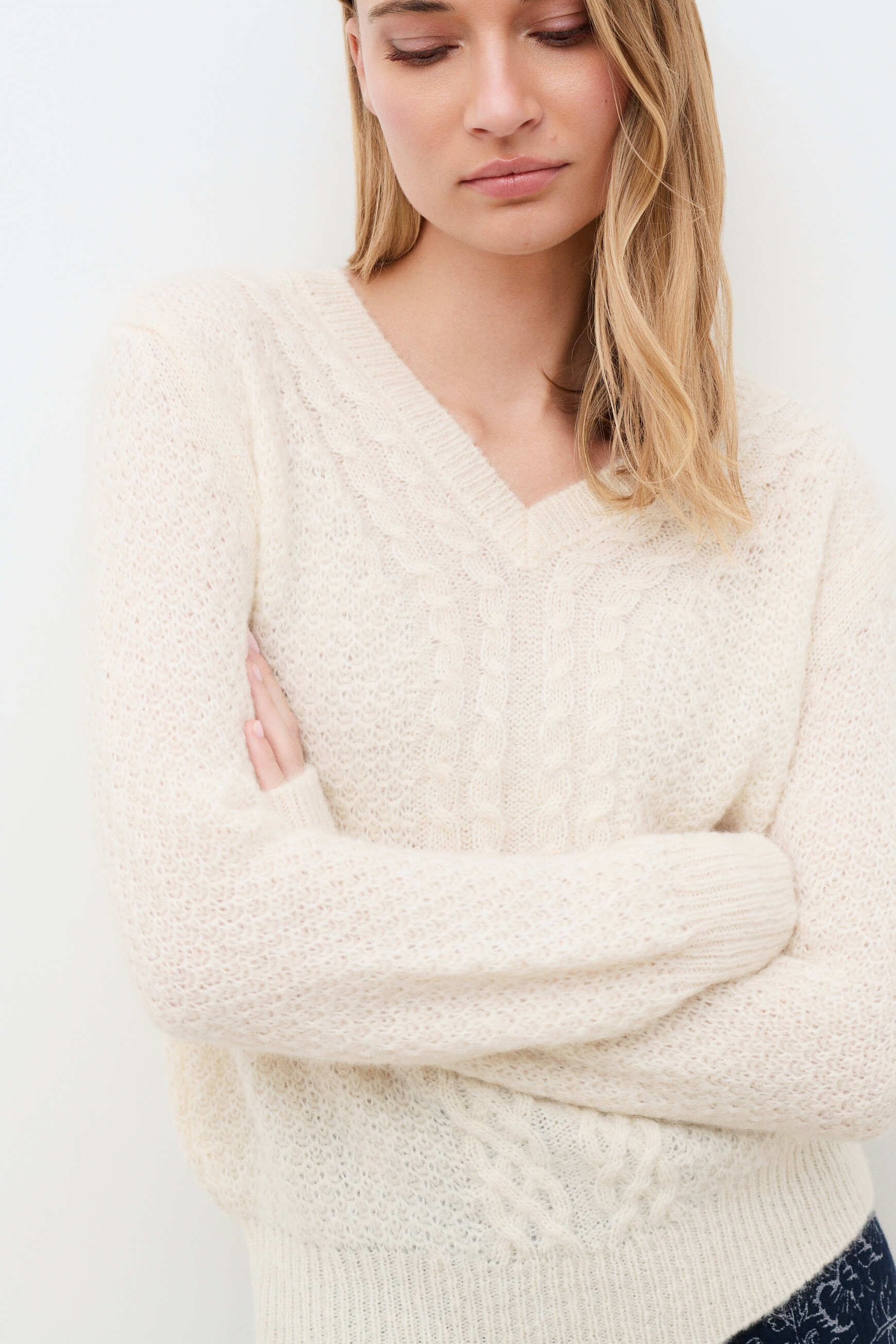 Mvictorine sweater ecru woman