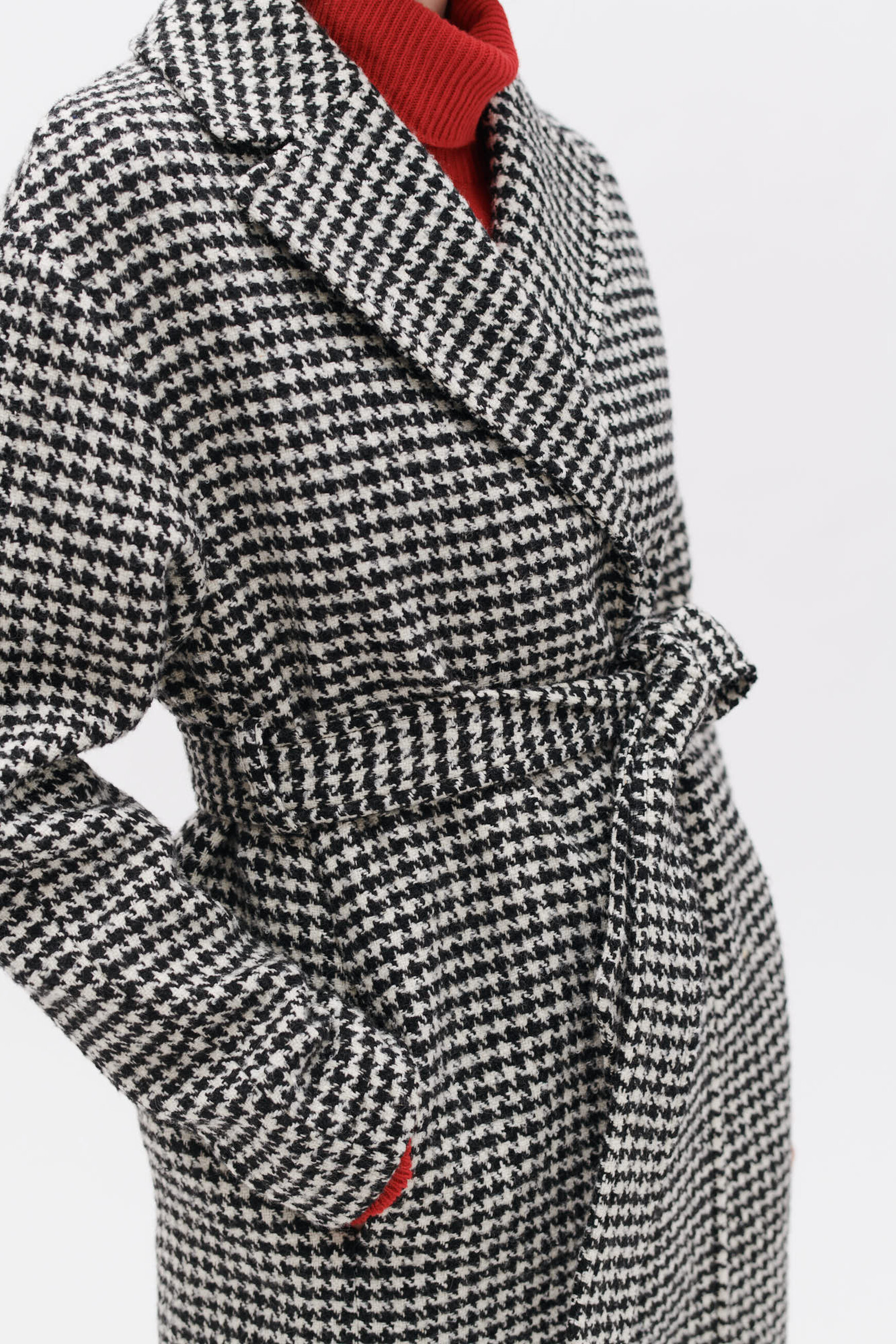 Manteau caroll pied top de poule