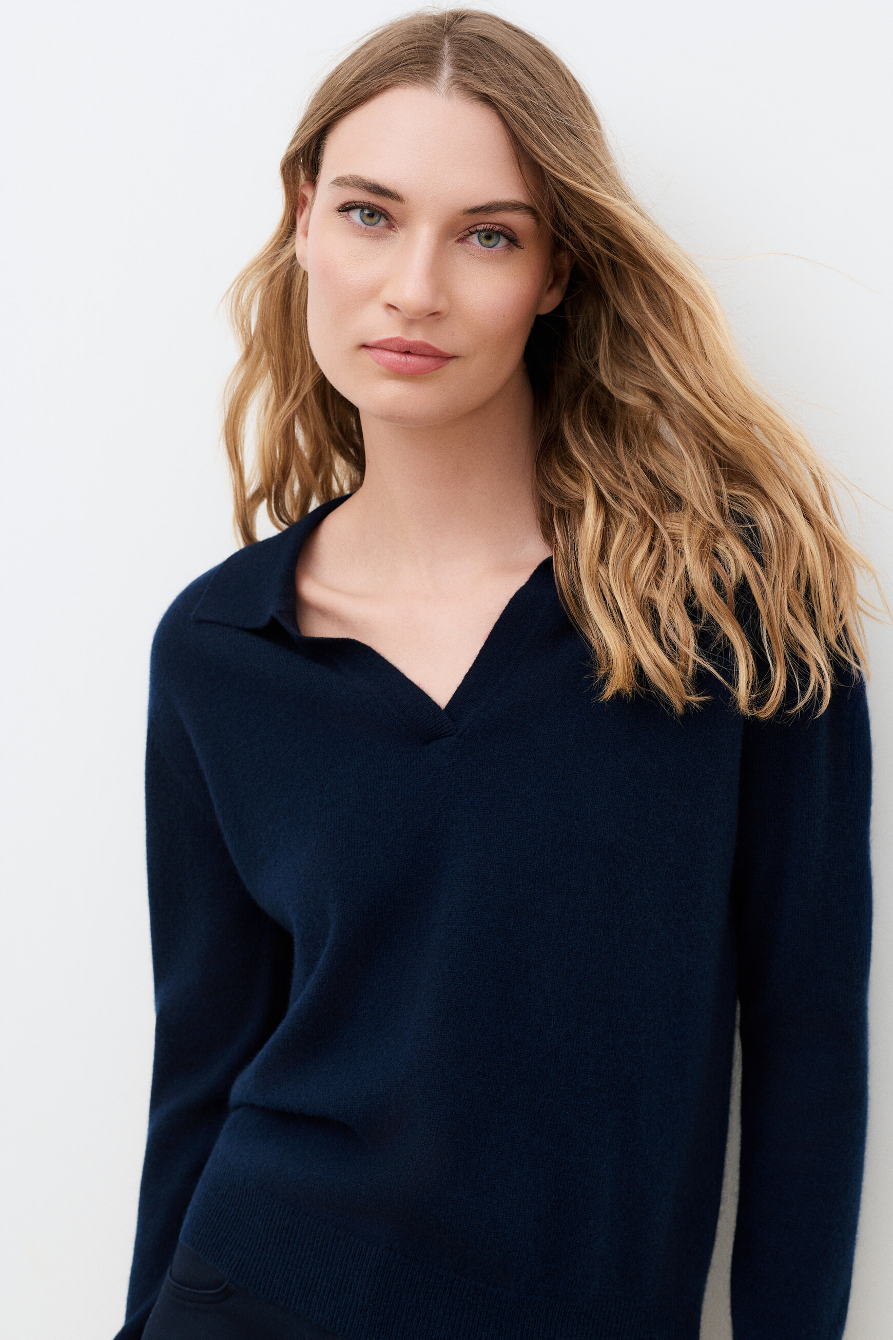 Mvictor sweater 100% cashmere navy blue woman