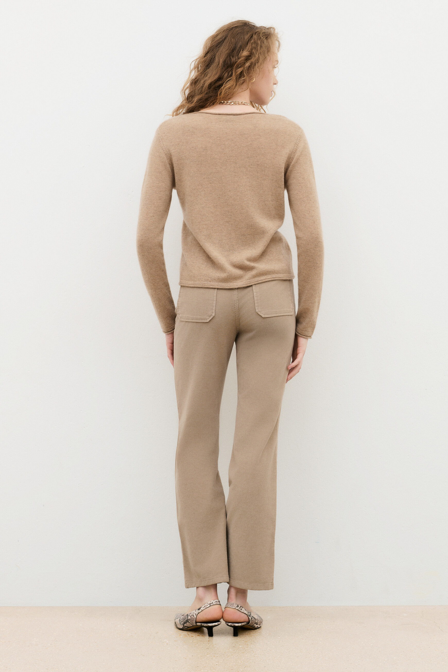 Msally sweater 100% cashmere light brown woman