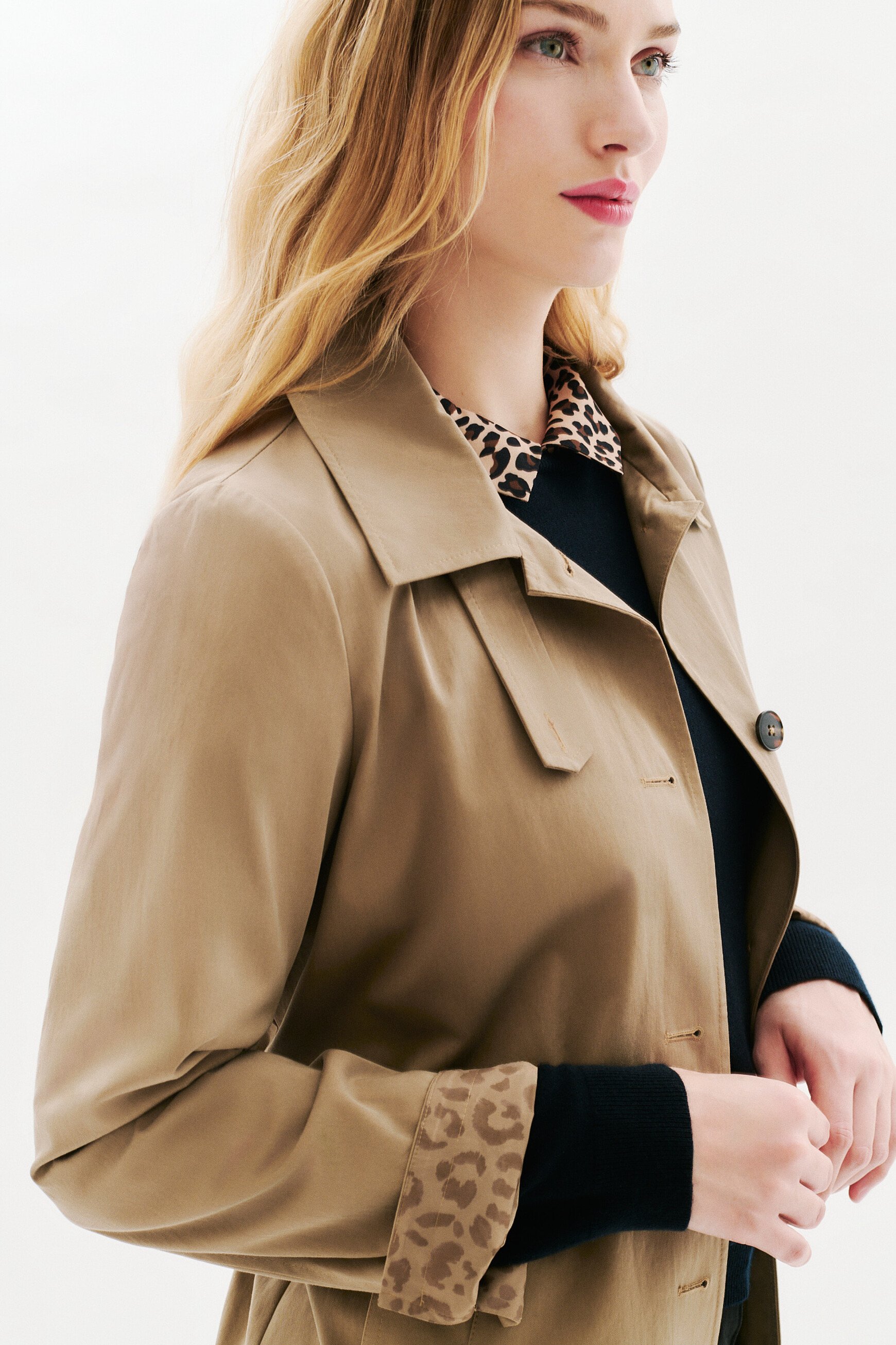 Gelisol trench coat taupe woman