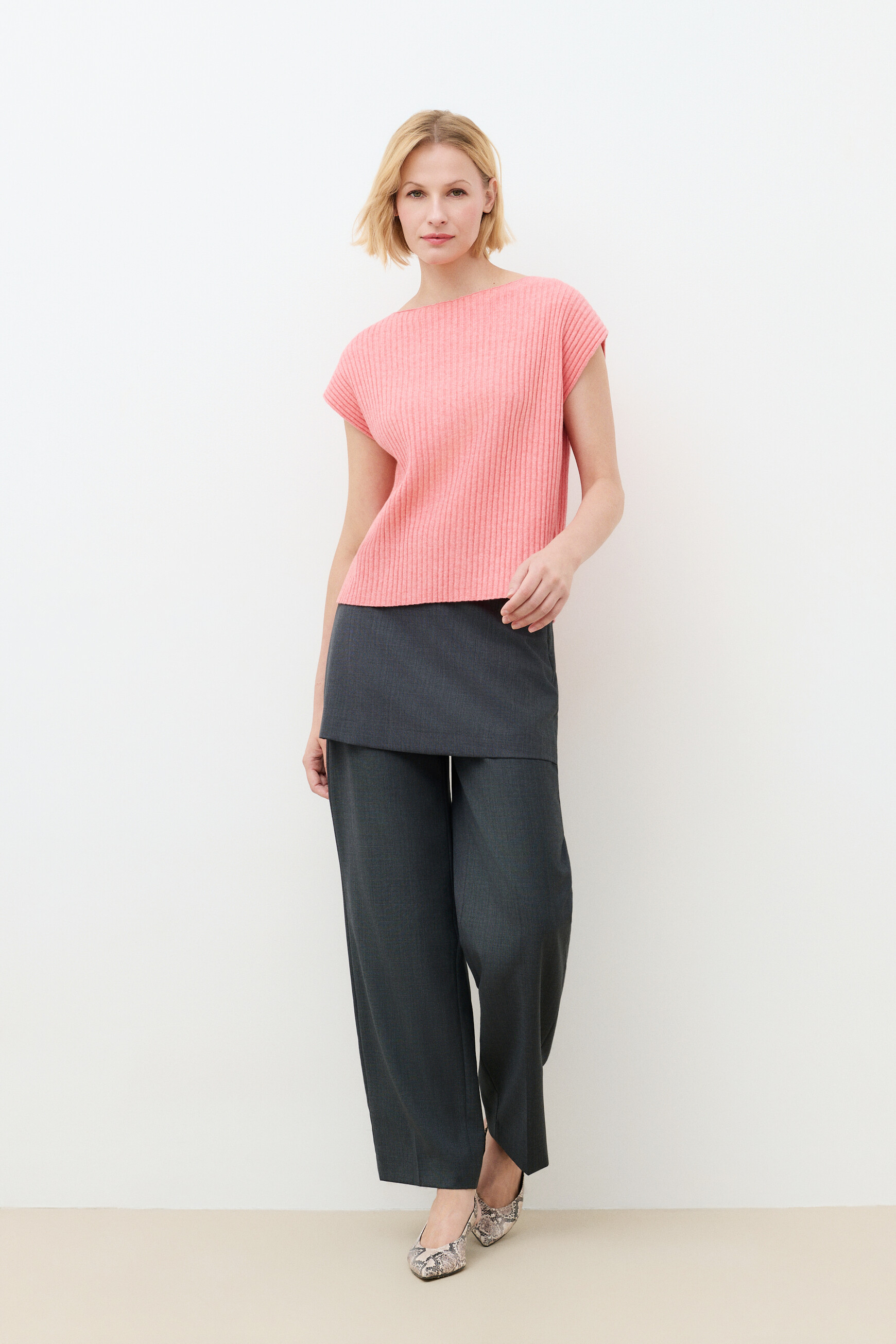 Mjudith sweater coral pink woman