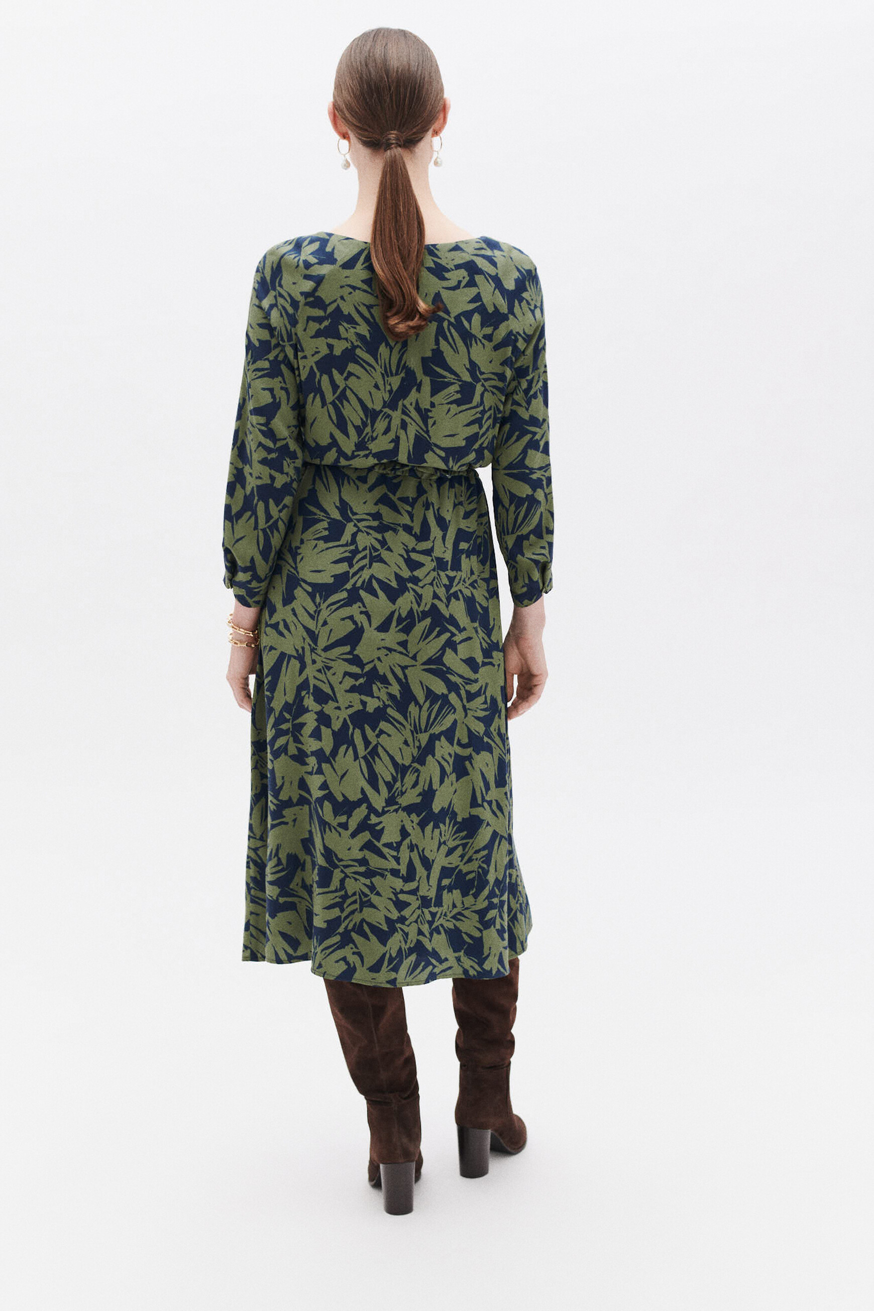 Robe roulia vert clair femme