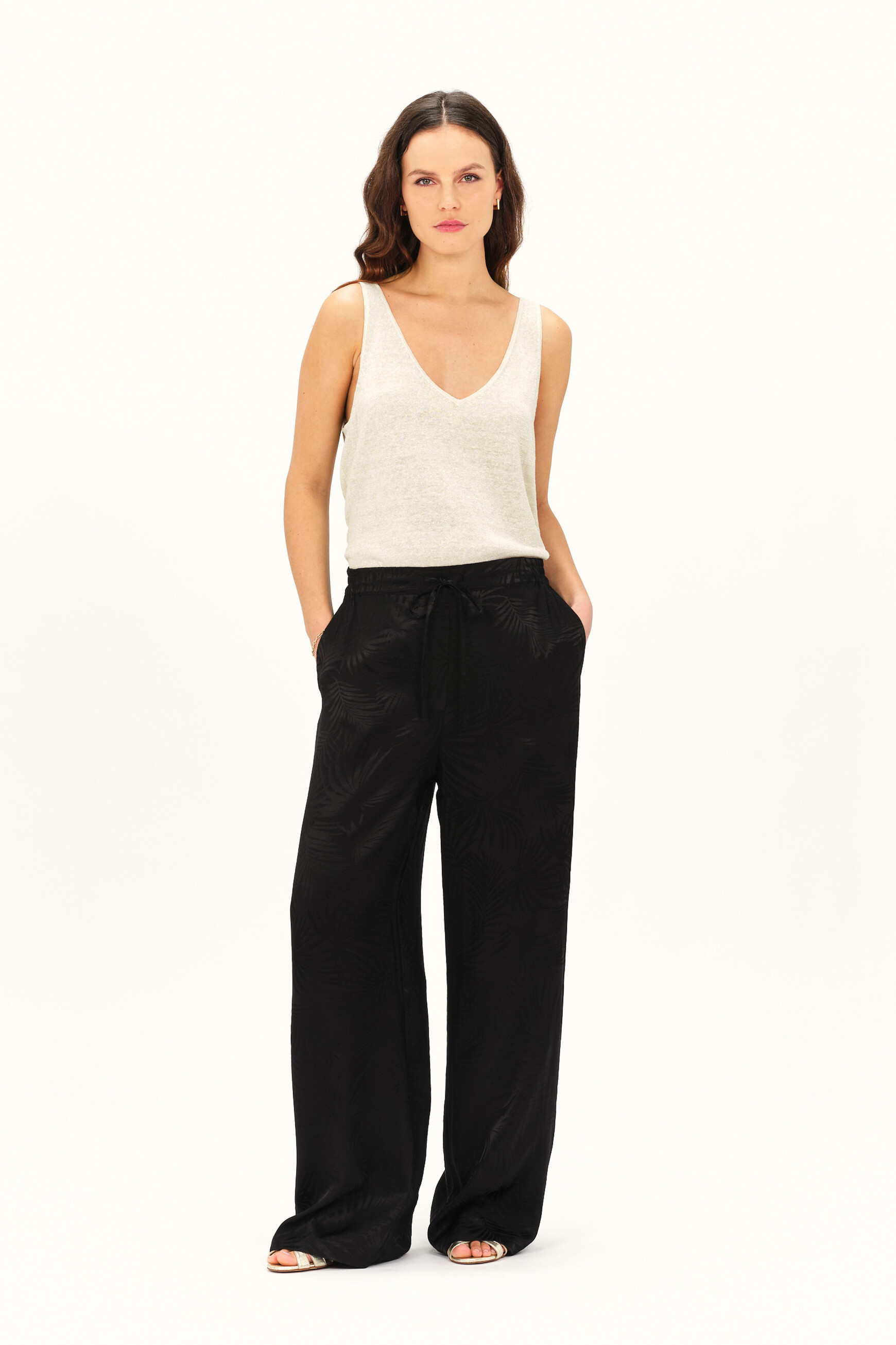 Pantalon peinture2 noir femme