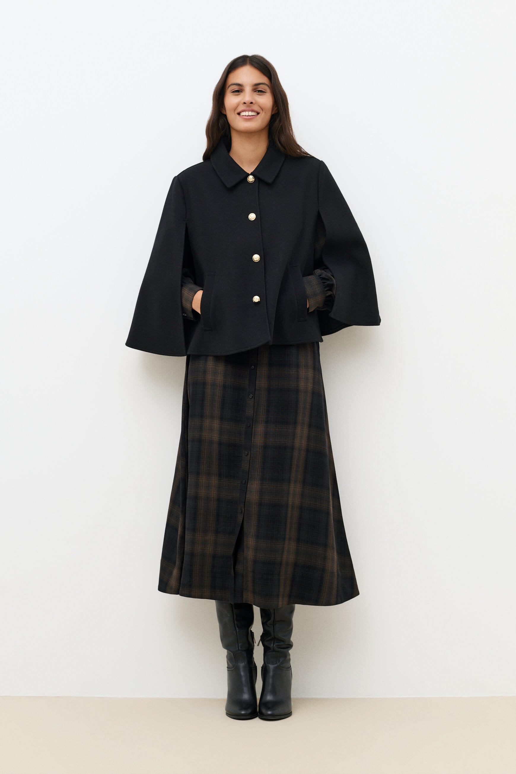 Poncho Hacap preto mulher