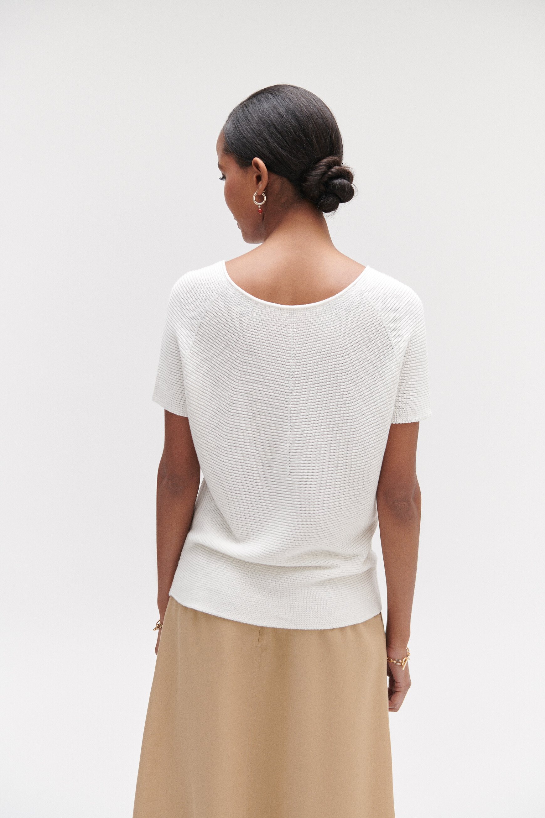 pull nathan en maille fantaisie ecru femme pull nathan en maille fantaisie ecru femme