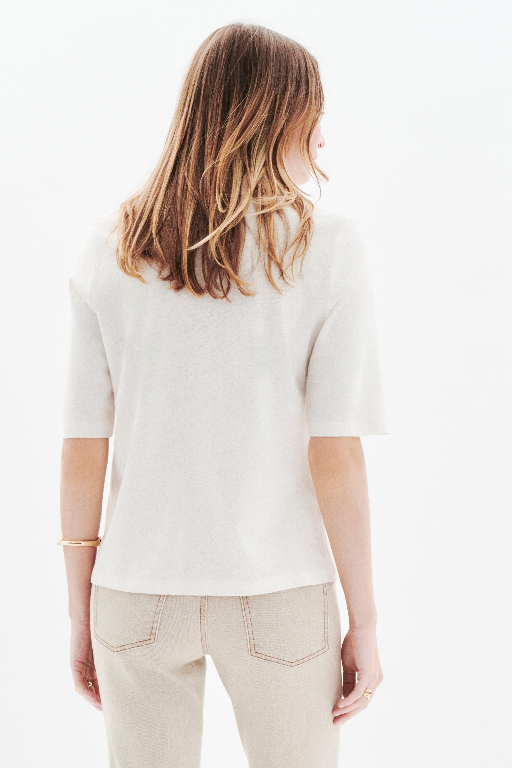 t shirt tevelina ecru vrouw T-shirt Tevelina ecru vrouw