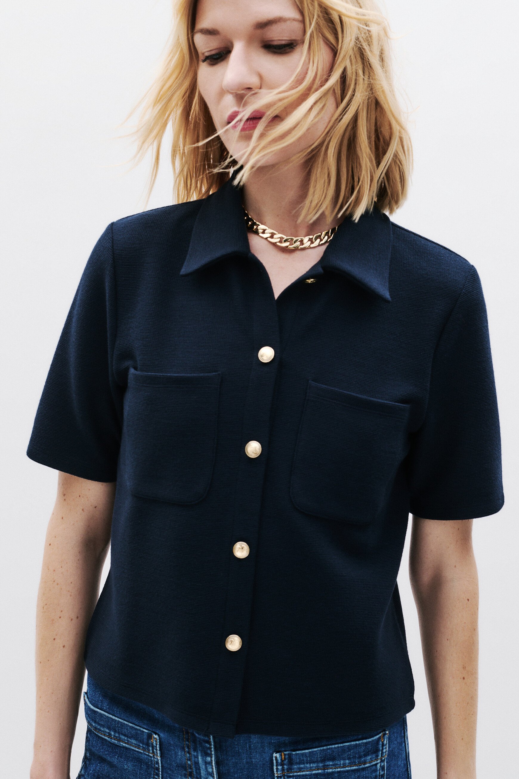 Maglietta Tobias blu navy donna