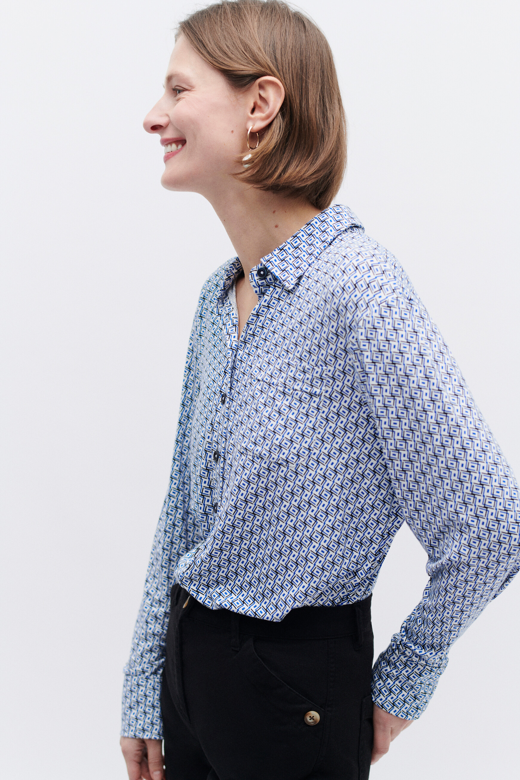t shirt alba bleu electrique femme T-shirt alba bleu electrique femme