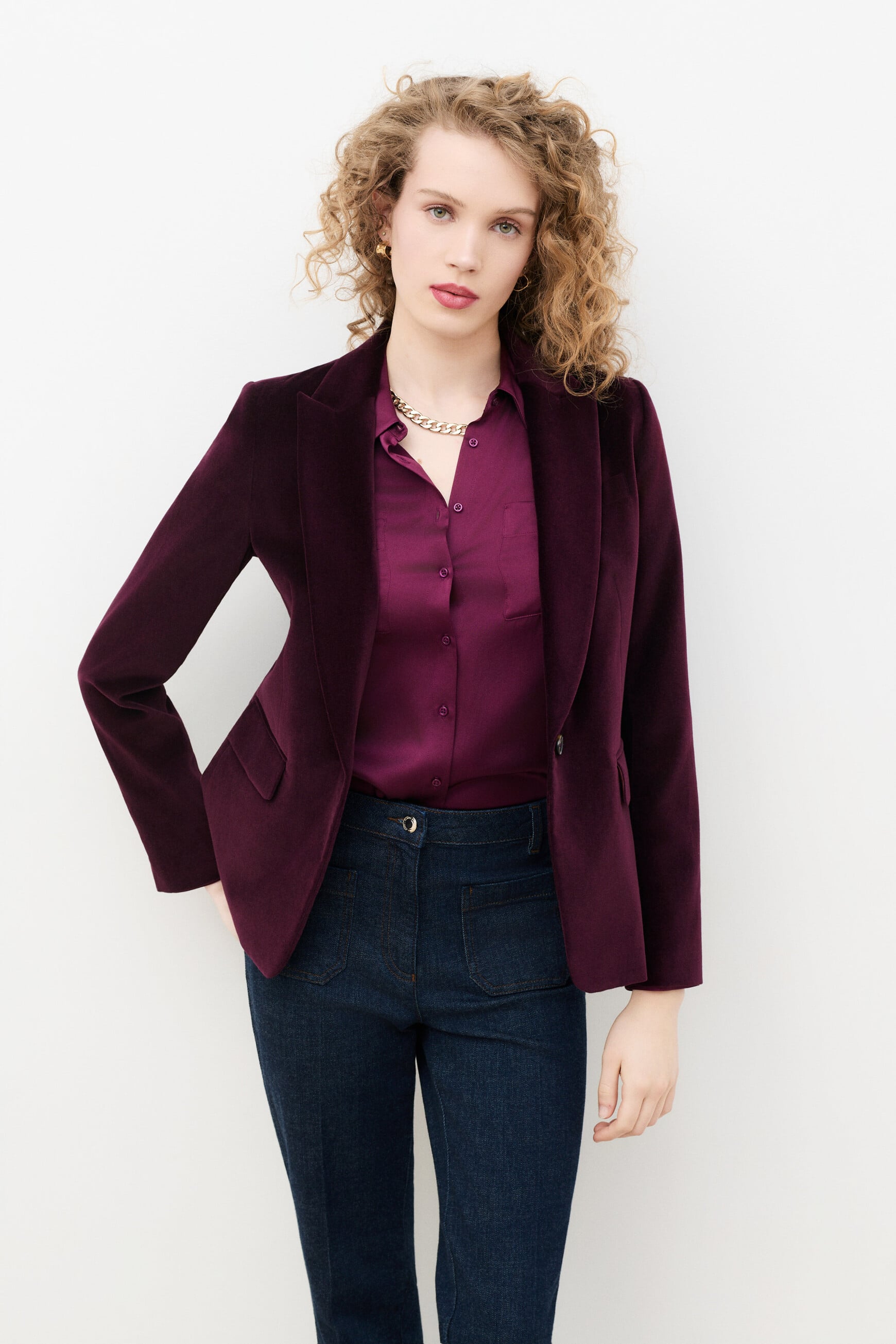 Aurora jacket plum woman
