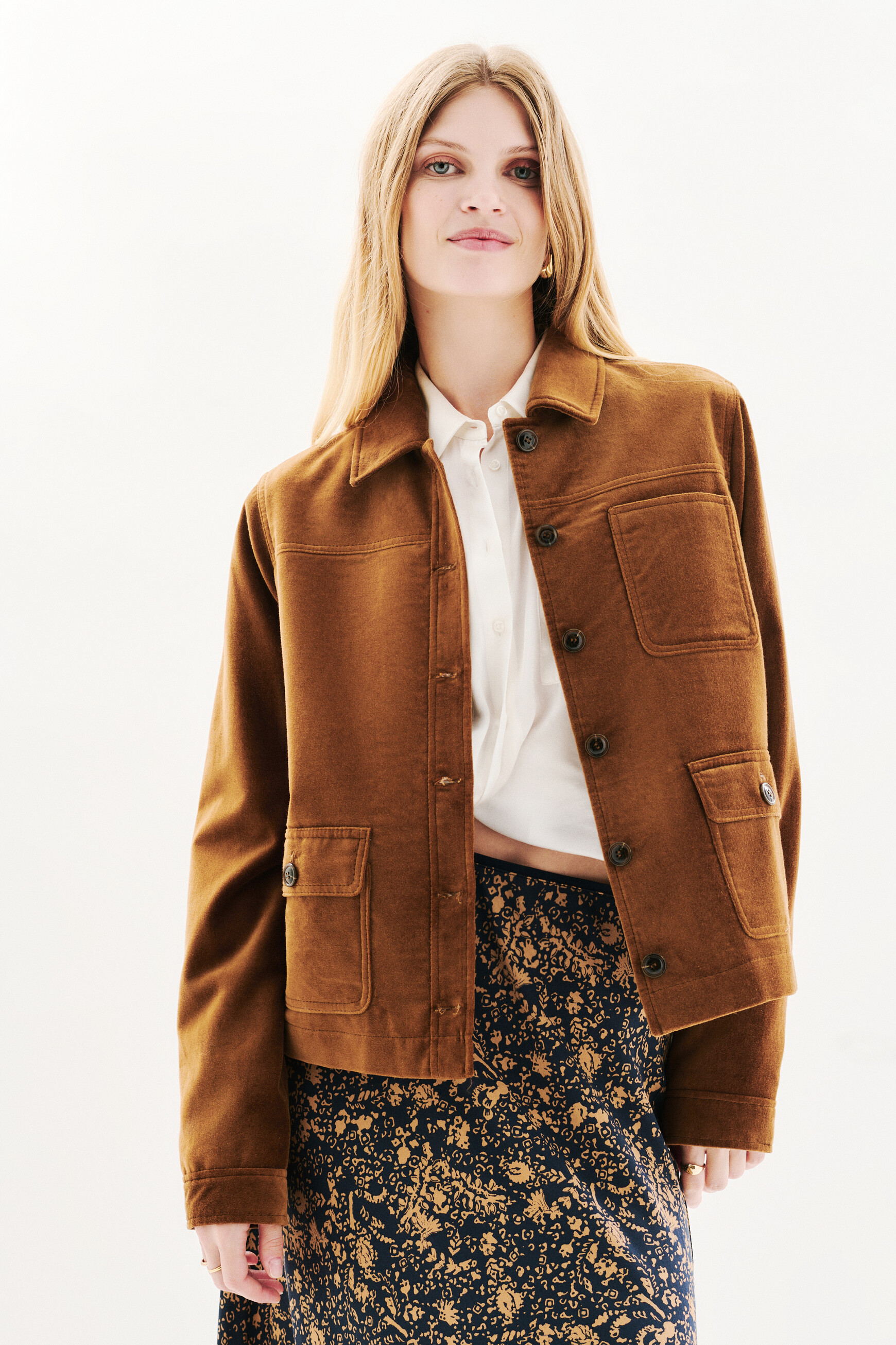 Veste Vminatavelours taupe femme