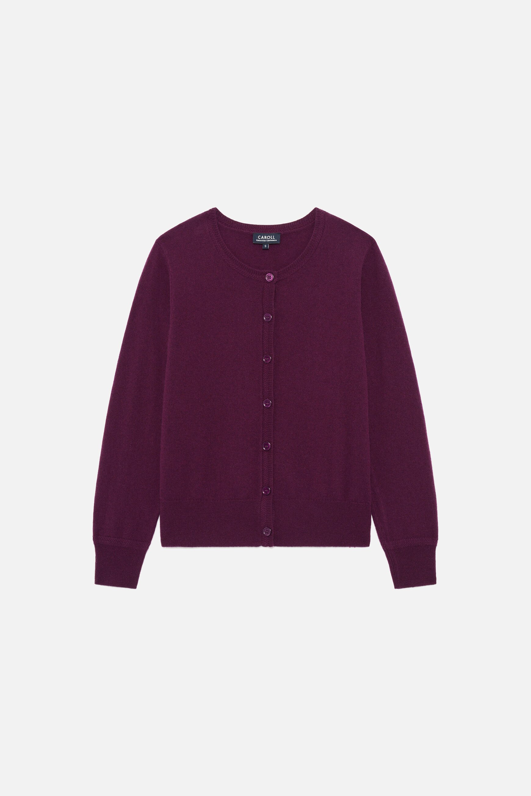 mcaroline 100% cashmere cardigan plum woman
