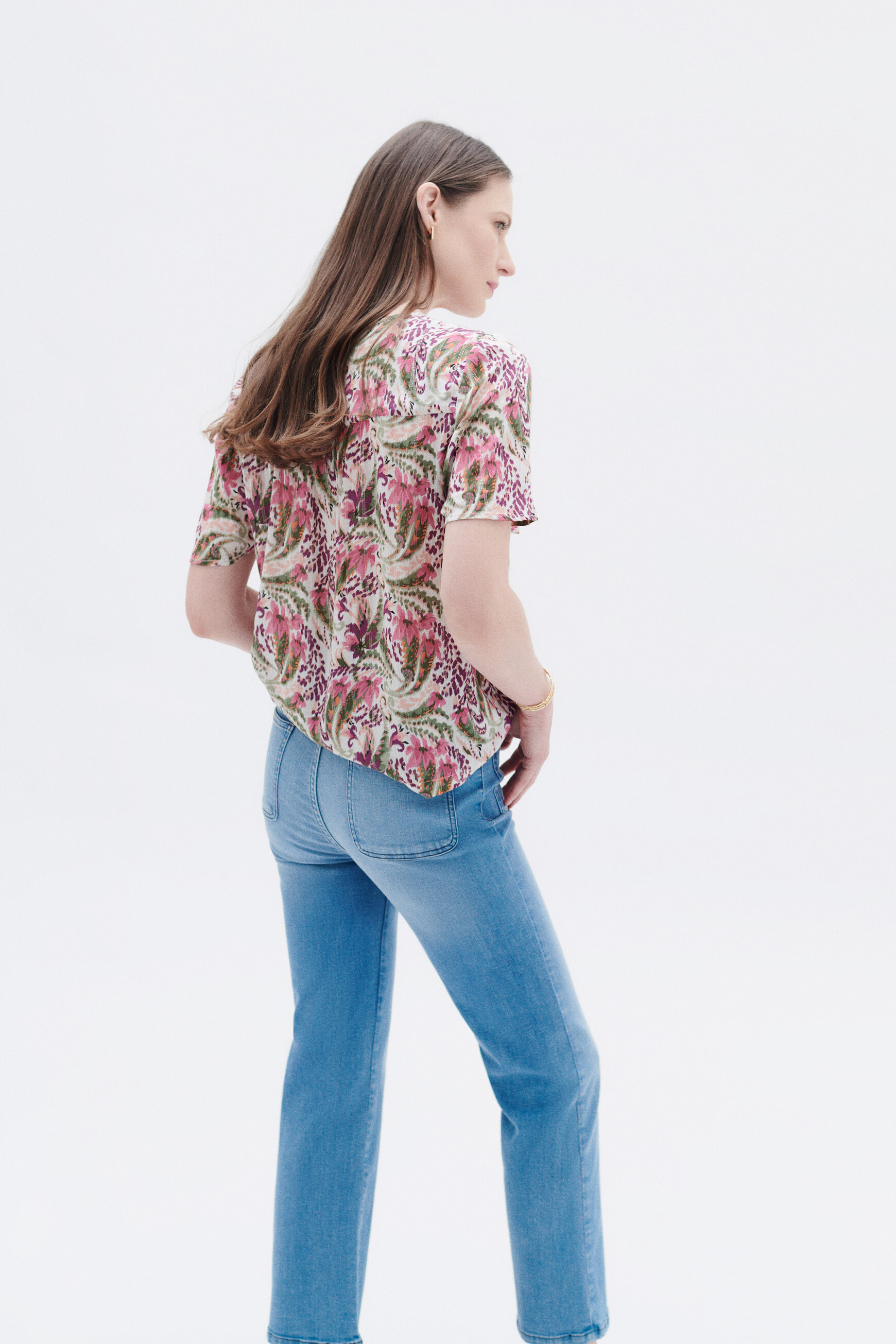 Blouse celiane2 rose corail femme