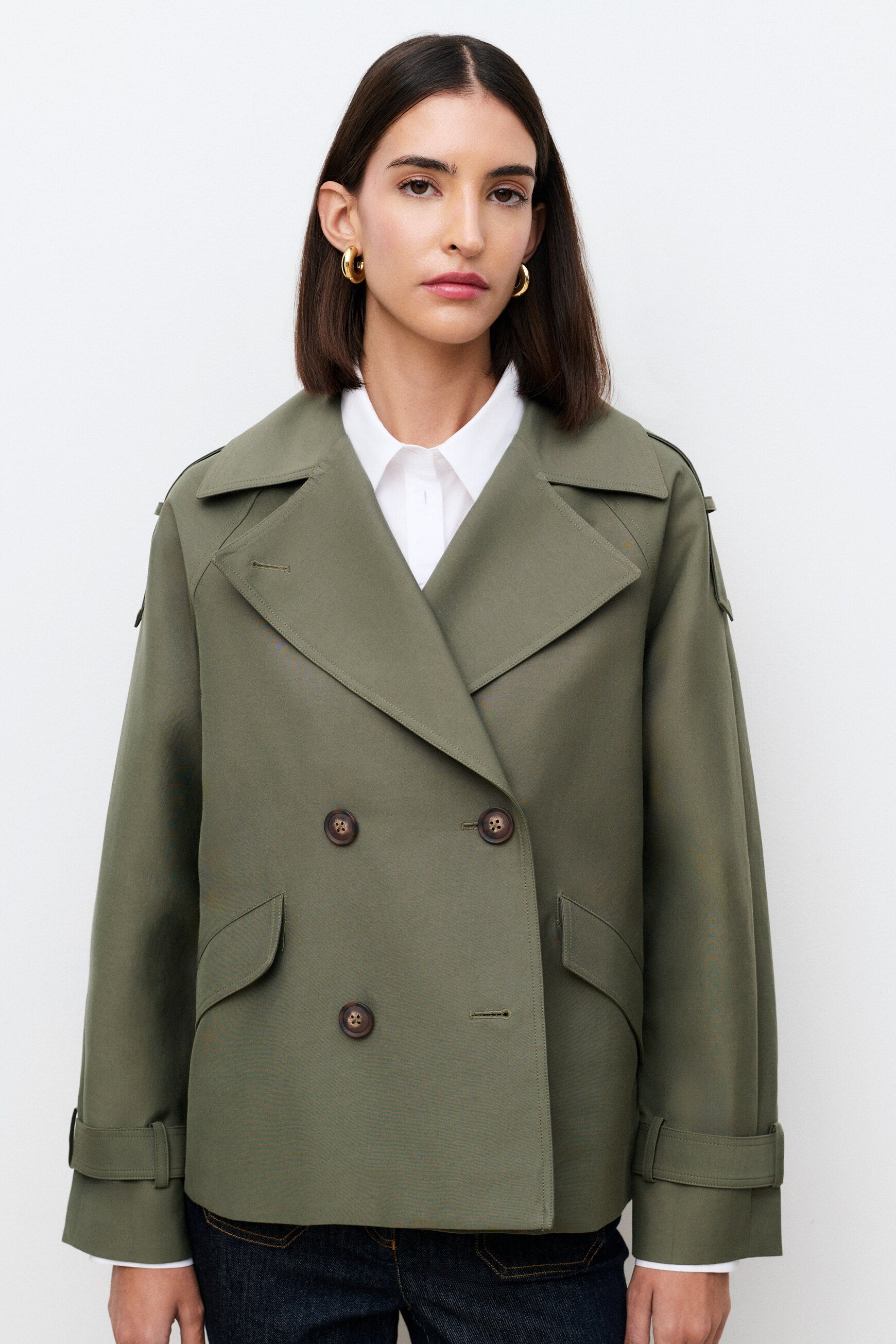 Trench gourmand vert kaki femme