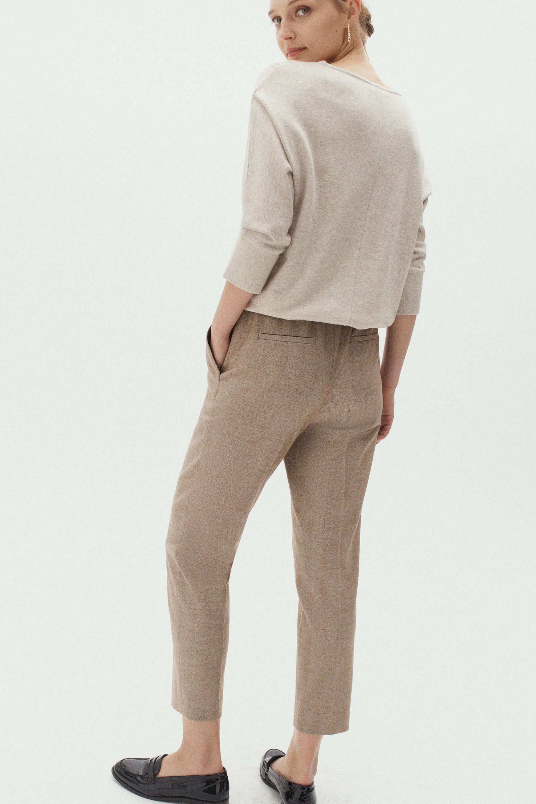 pantalon danny rayures beige femme pantalon danny rayures beige femme