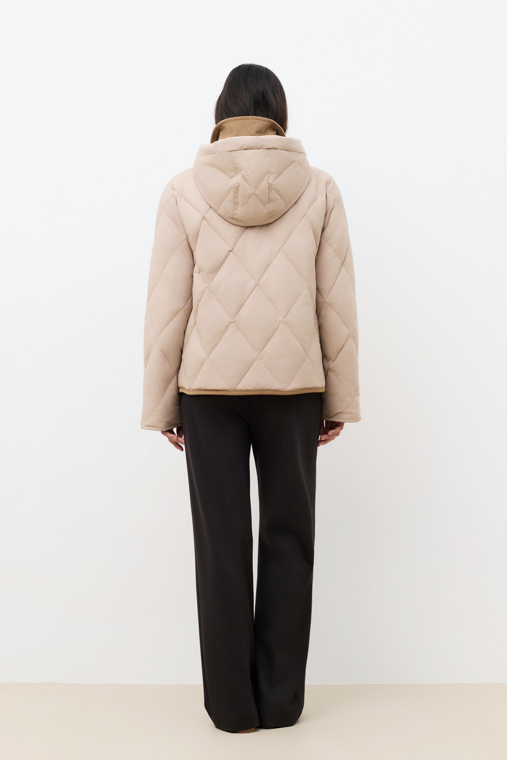 Doudoune Gmaggiecourte beige femme