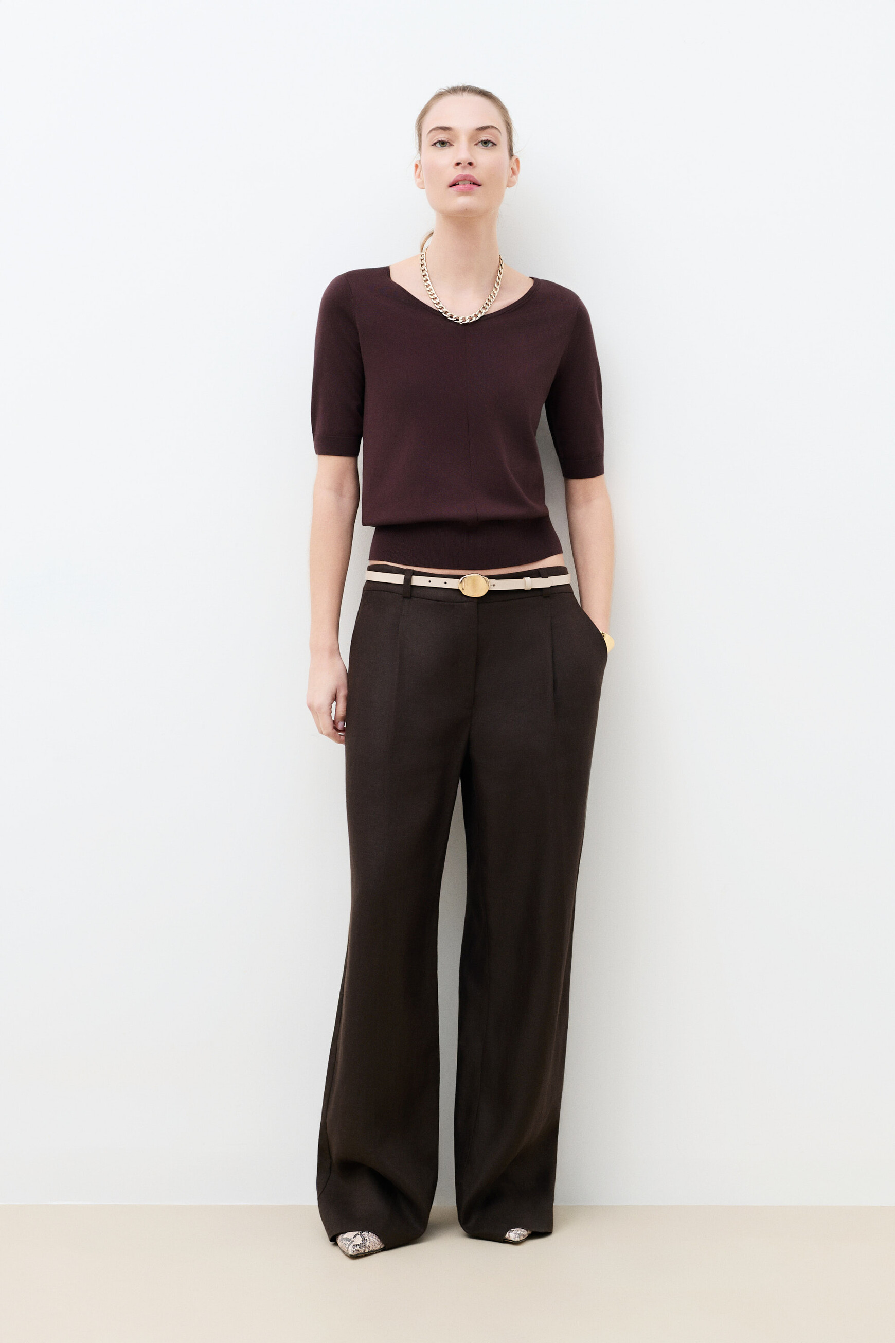 Jersey Mrico marr&oacute;n oscuro mujer