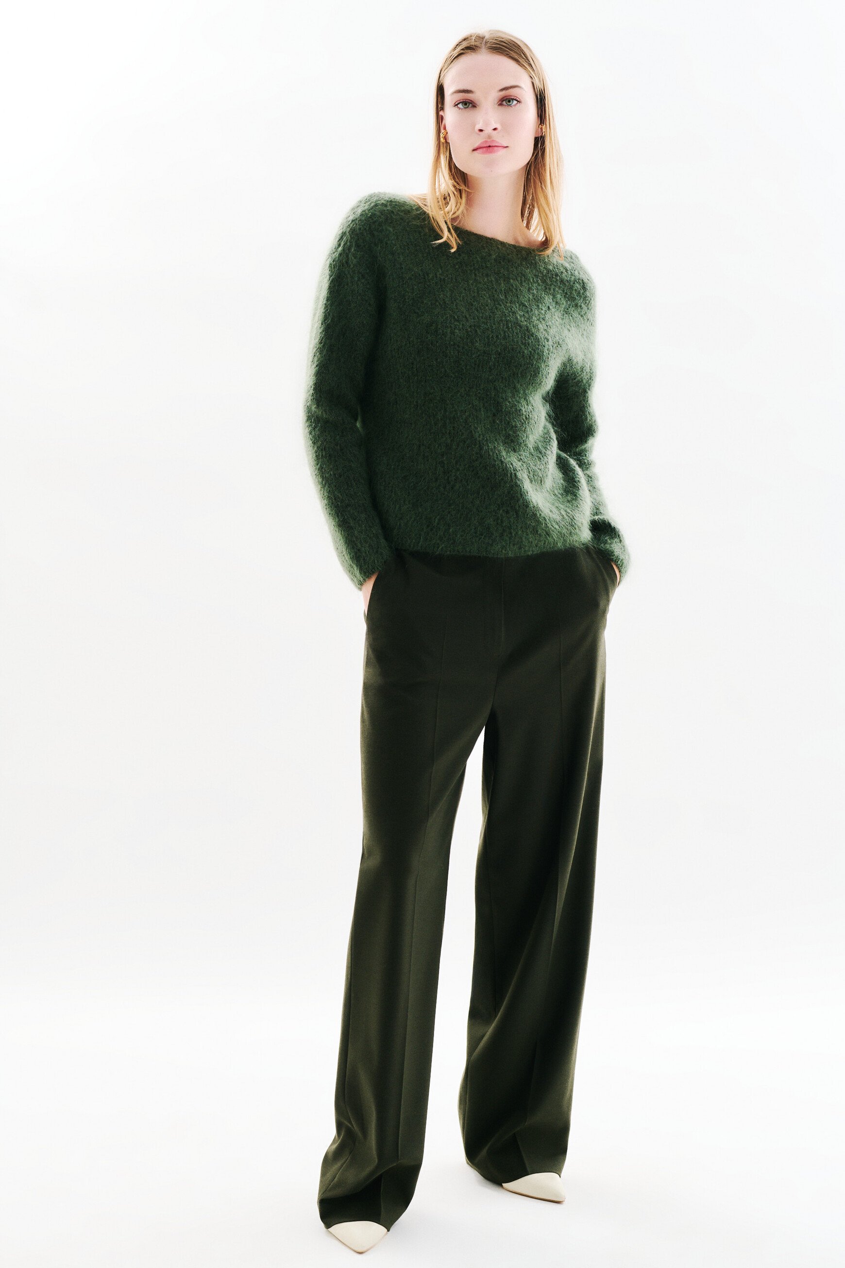 Malha Maggie verde caqui mulher
