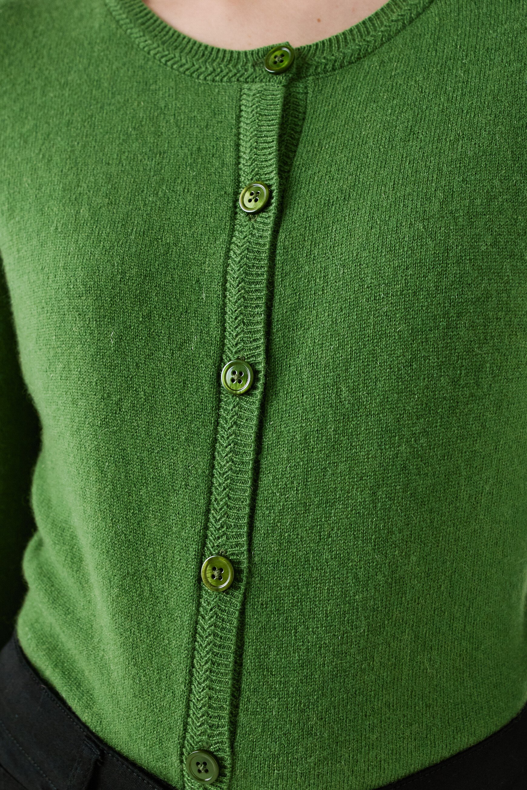 Gilet mcaroline 100 % cachemire vert femme