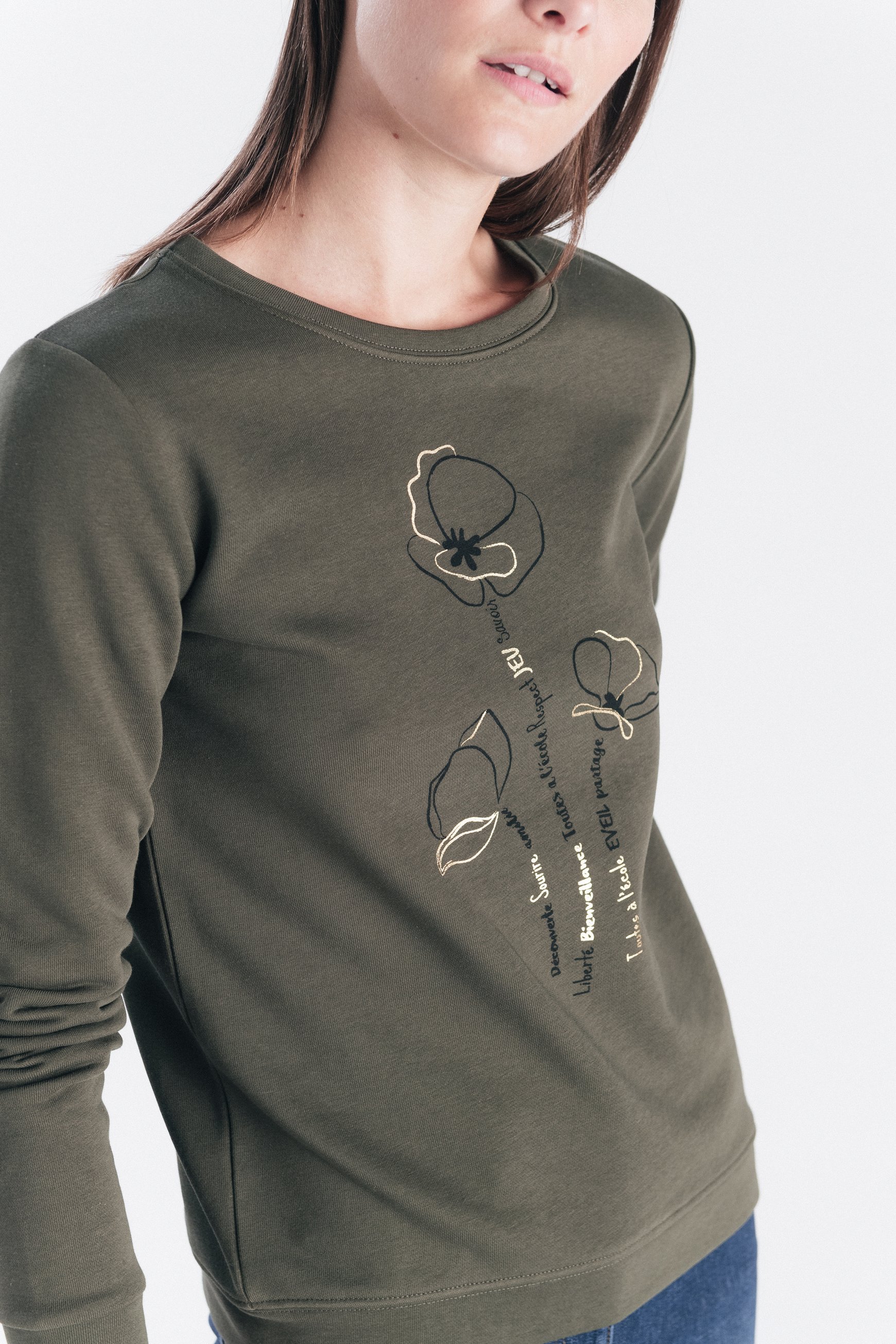 sweat jason vert kaki femme Sweat Jason vert kaki femme