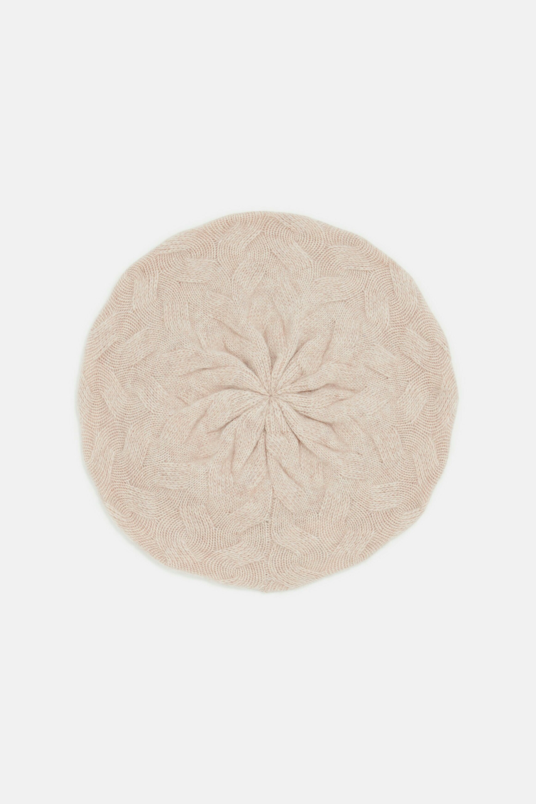 Boina berra 100% cachemir beige mujer