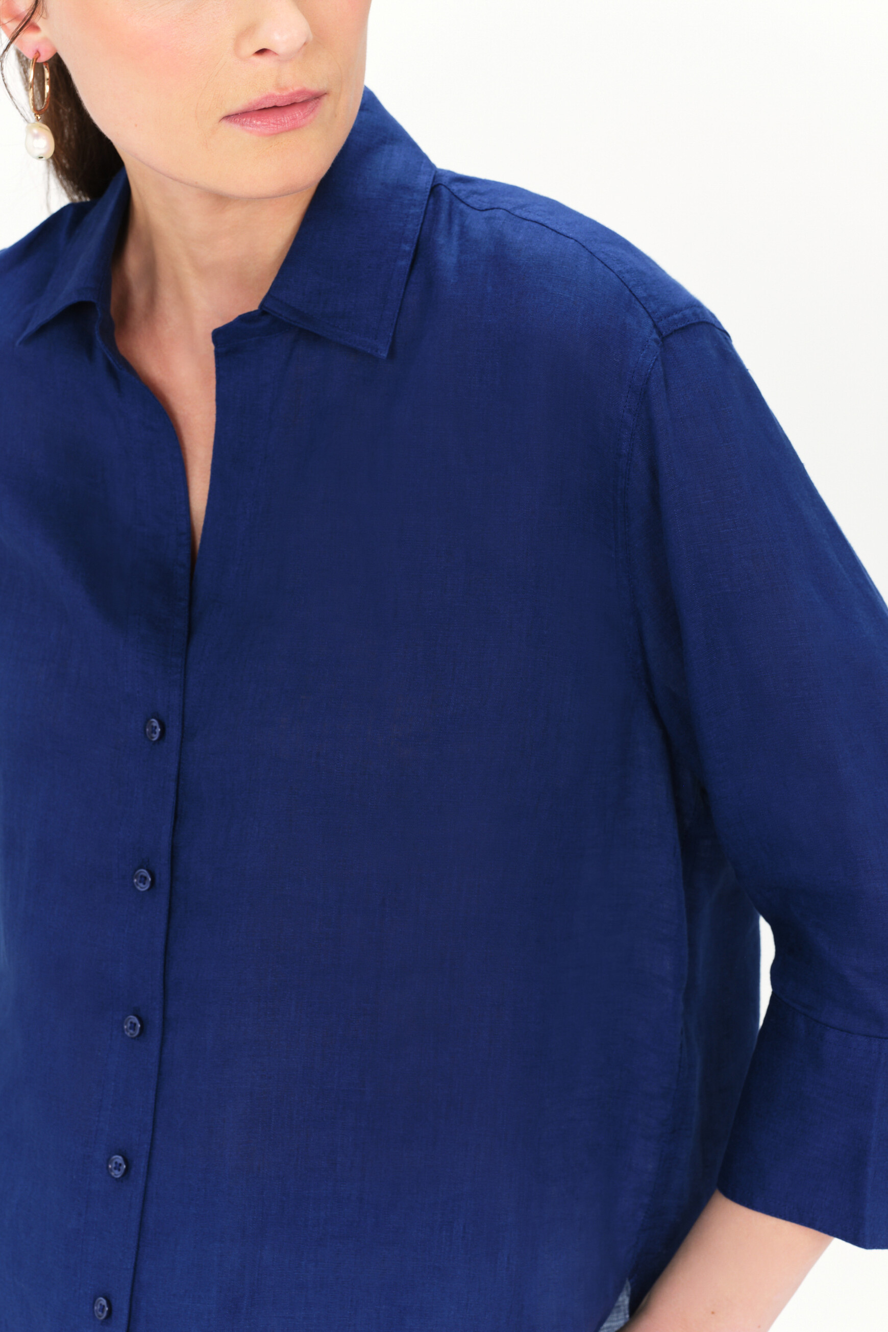 camisa coraline 100 lino azul marino mujer Camisa Coraline 100% lino azul marino mujer