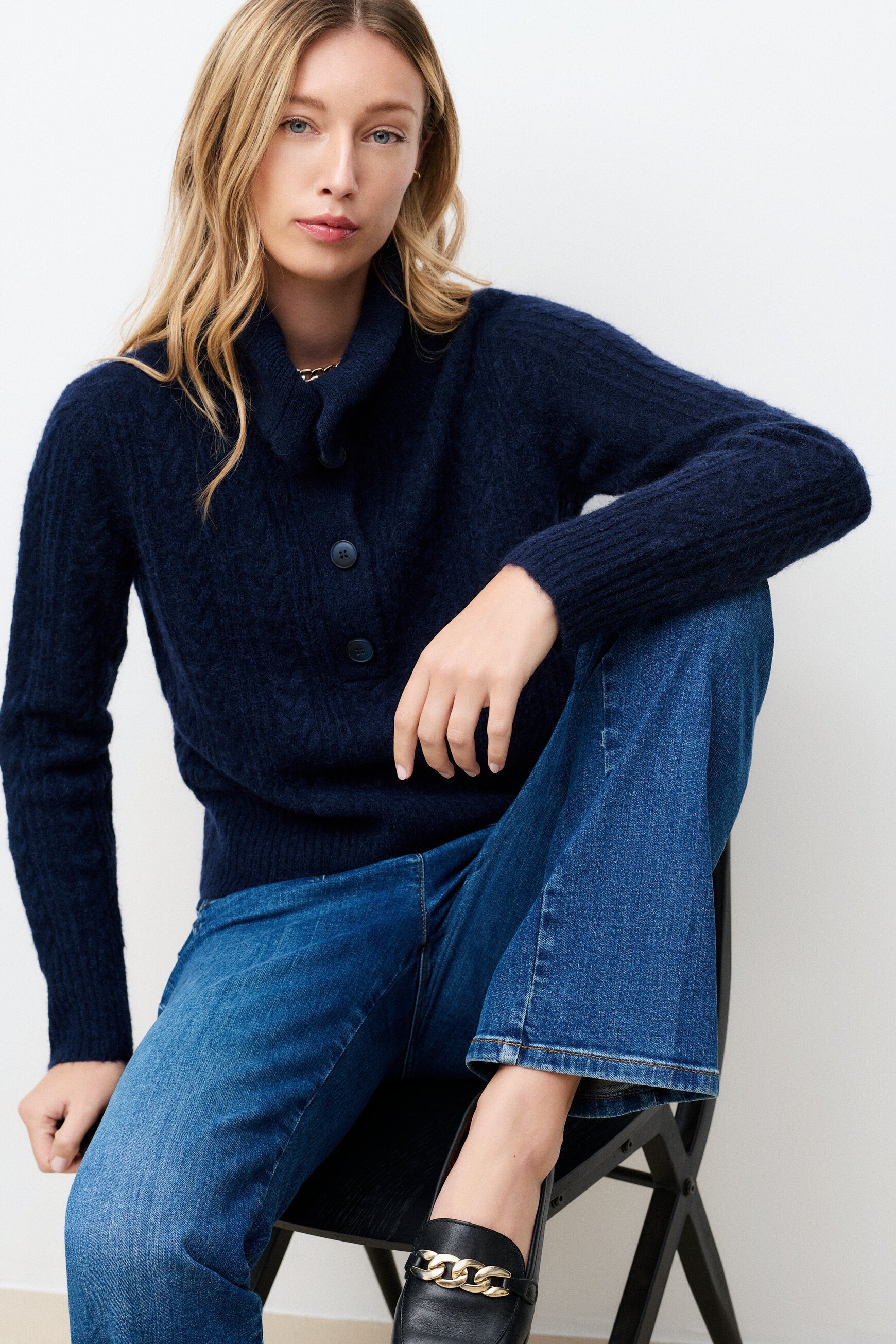 Pull Mdarcy bleu marine femme