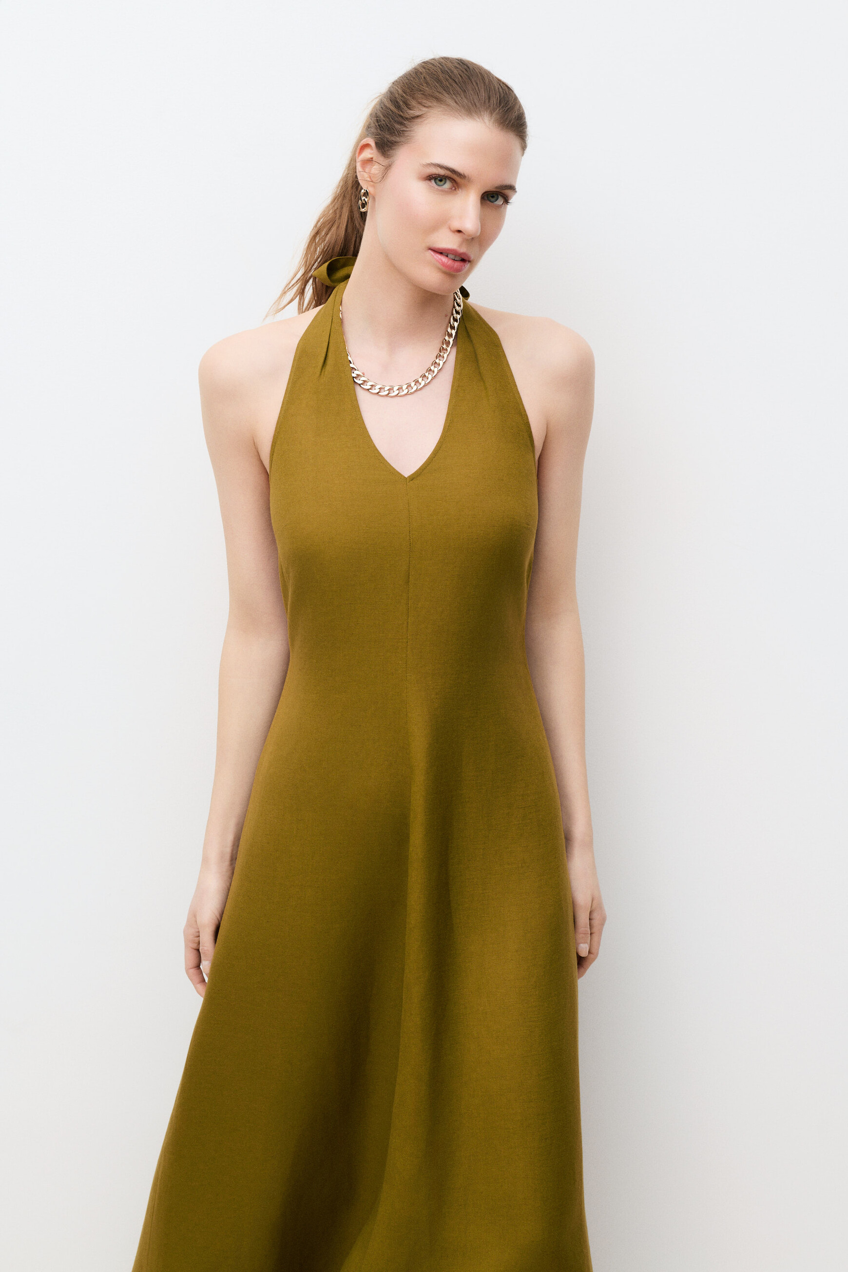 Robe Railey vert olive femme