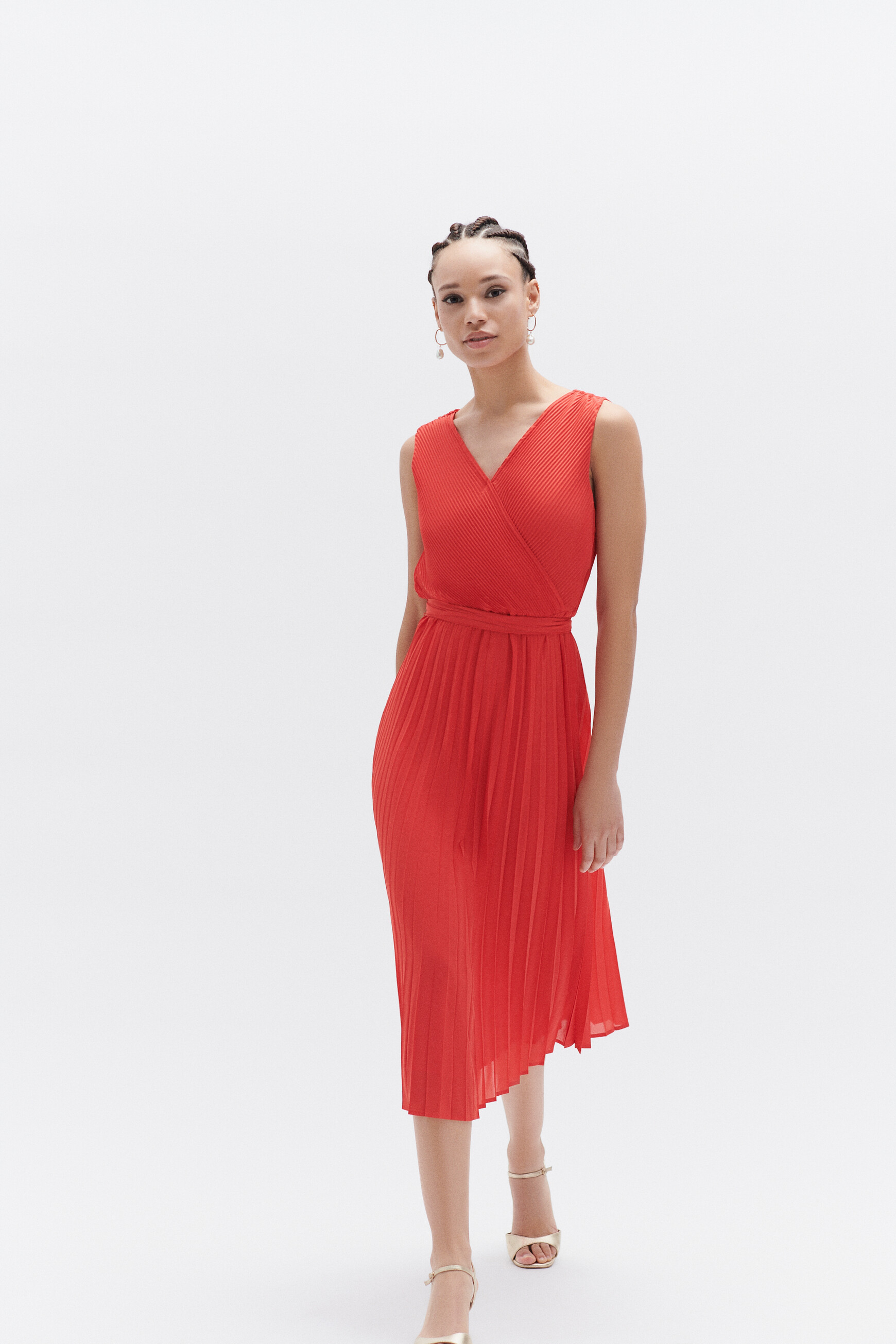 robe mini rouge femme