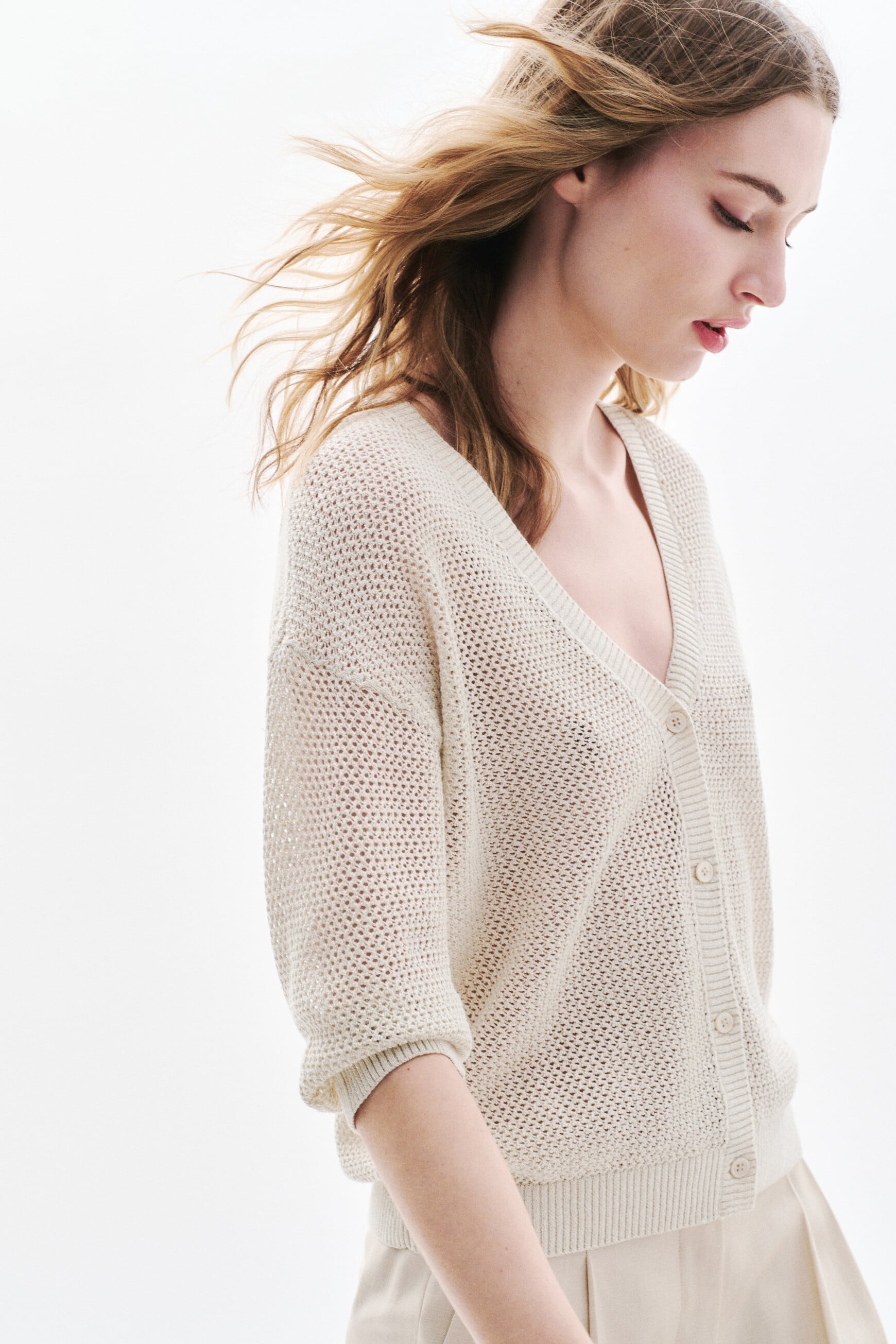 Cardigan Miranda crema mujer
