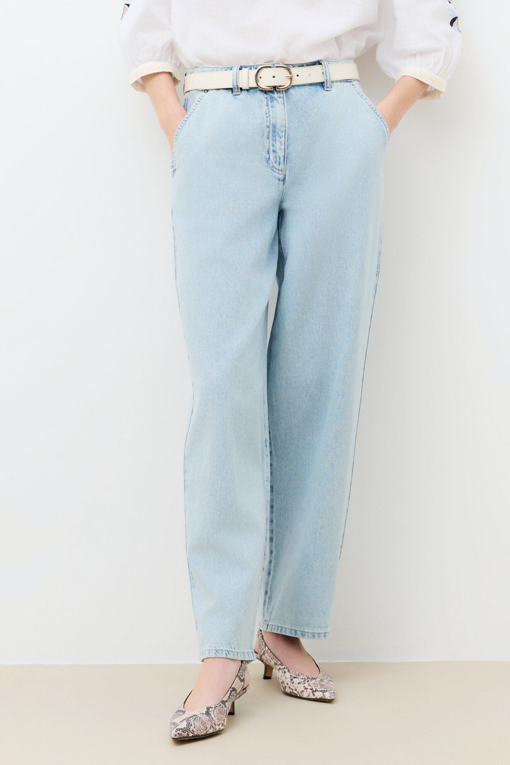 Pantalon Polairodenim denim baby bleu femme