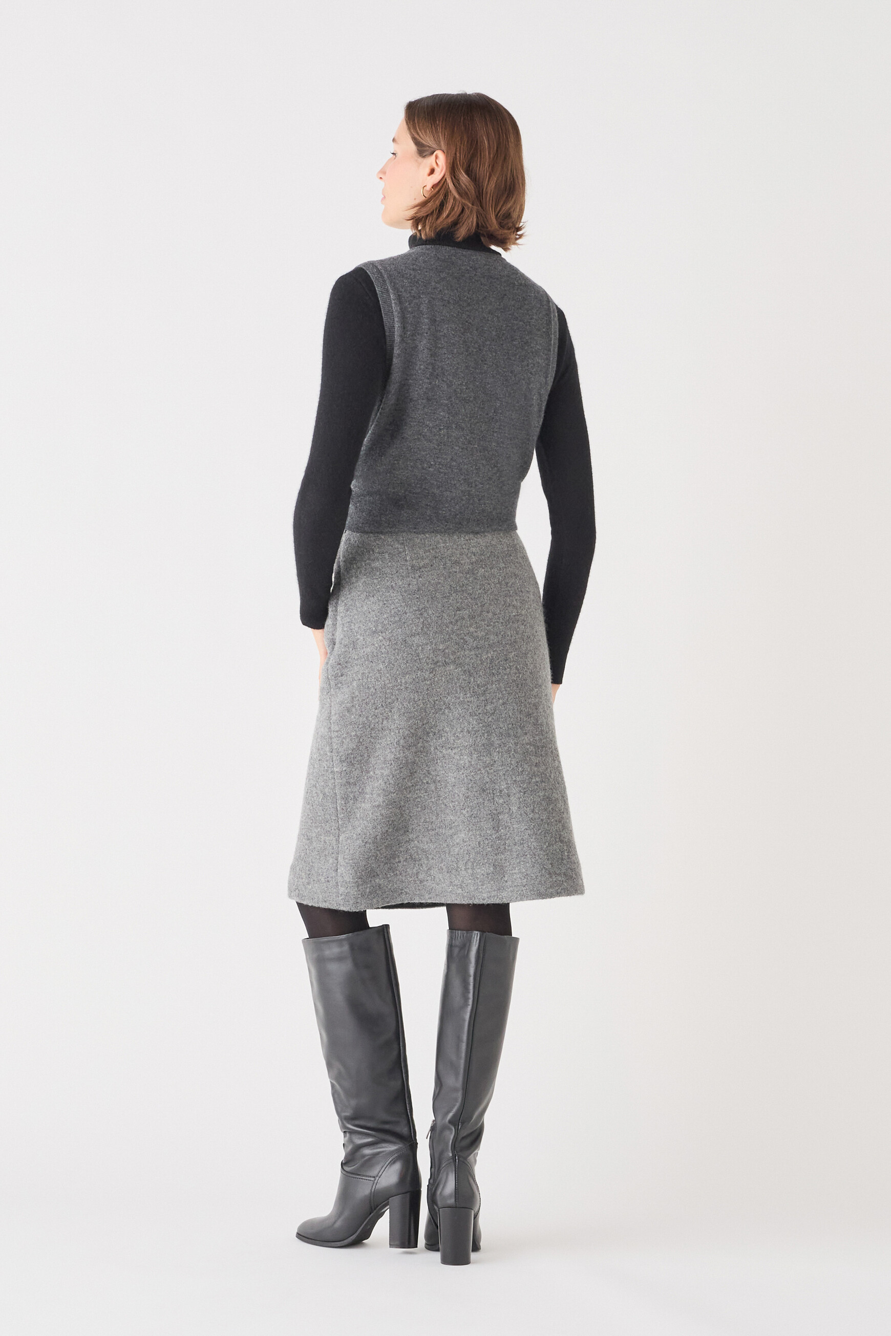 Swing short winter wool skirt for women 4655-6 Swing short winter wool skirt for women 4655-6