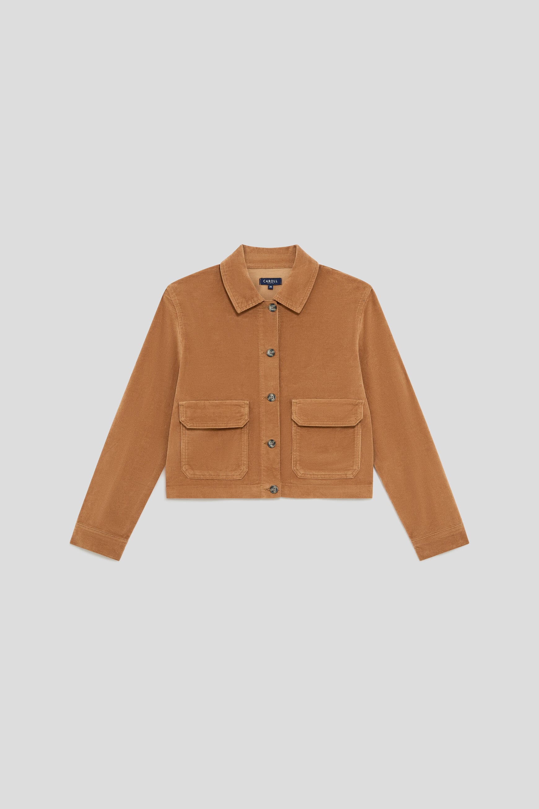 Vibrantevelours jacket camel woman
