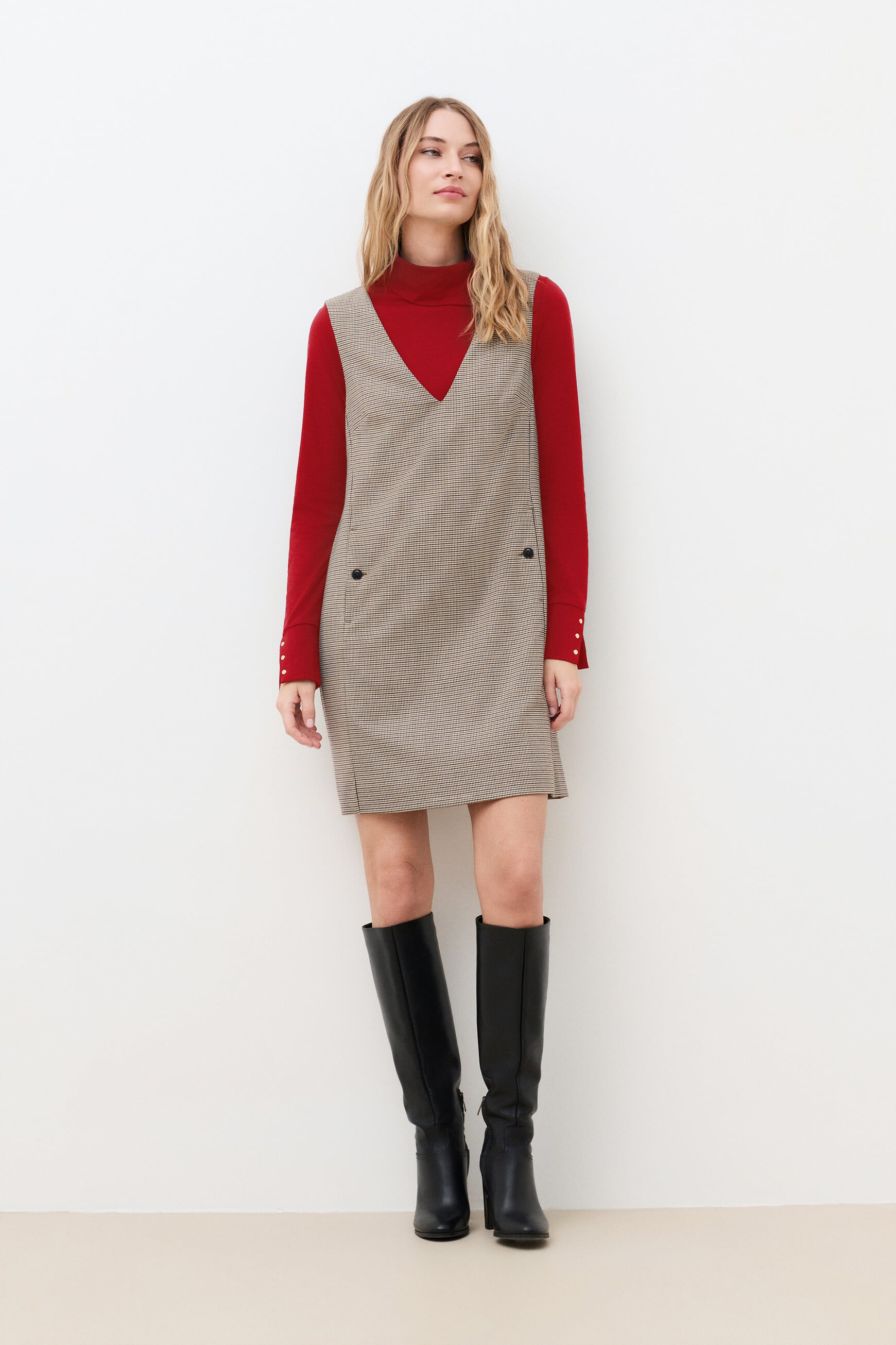 Vestido Rmilor taupe mujer